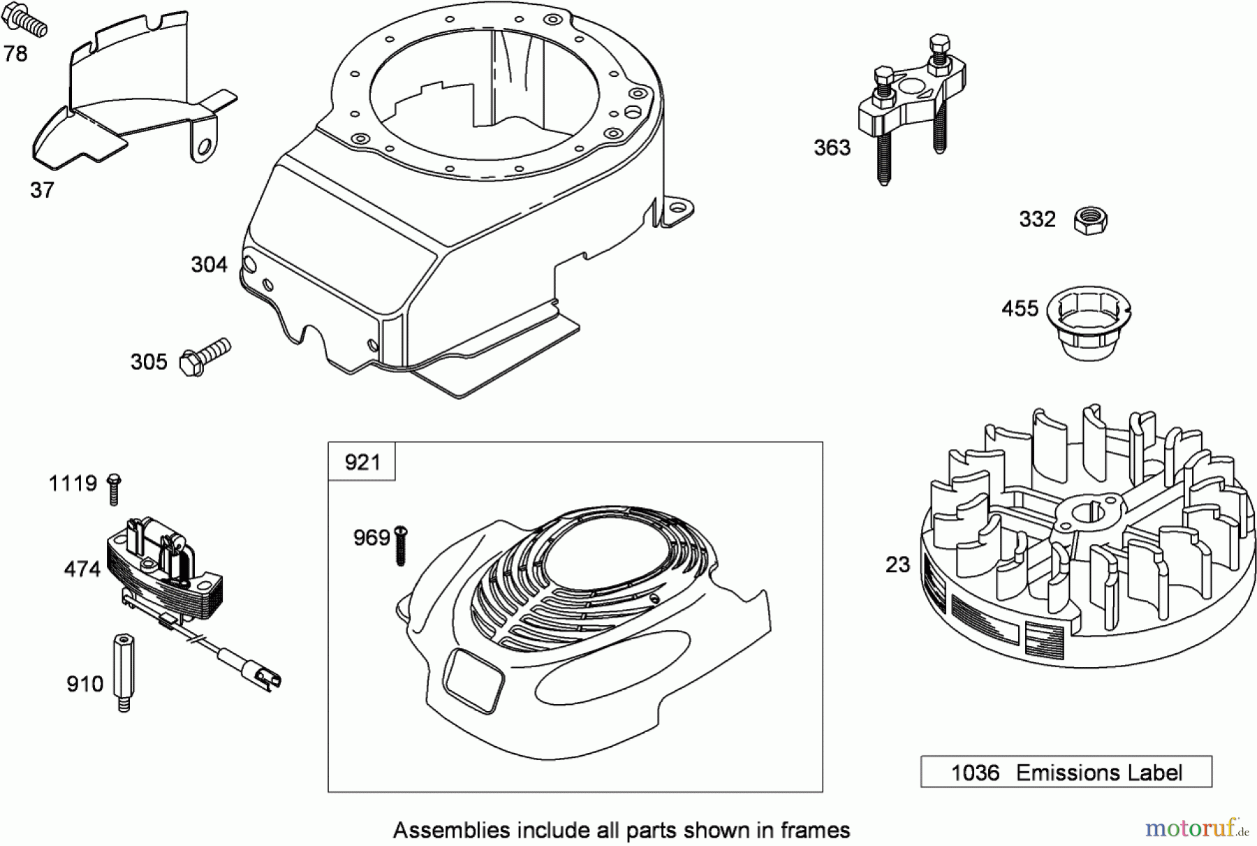  Toro Neu Mowers, Walk-Behind Seite 1 20095C - Toro Super Recycler Lawn Mower, 2008 (280000001-280999999) BLOWER HOUSING ASSEMBLY BRIGGS AND STRATTON 126T07-0238-B1