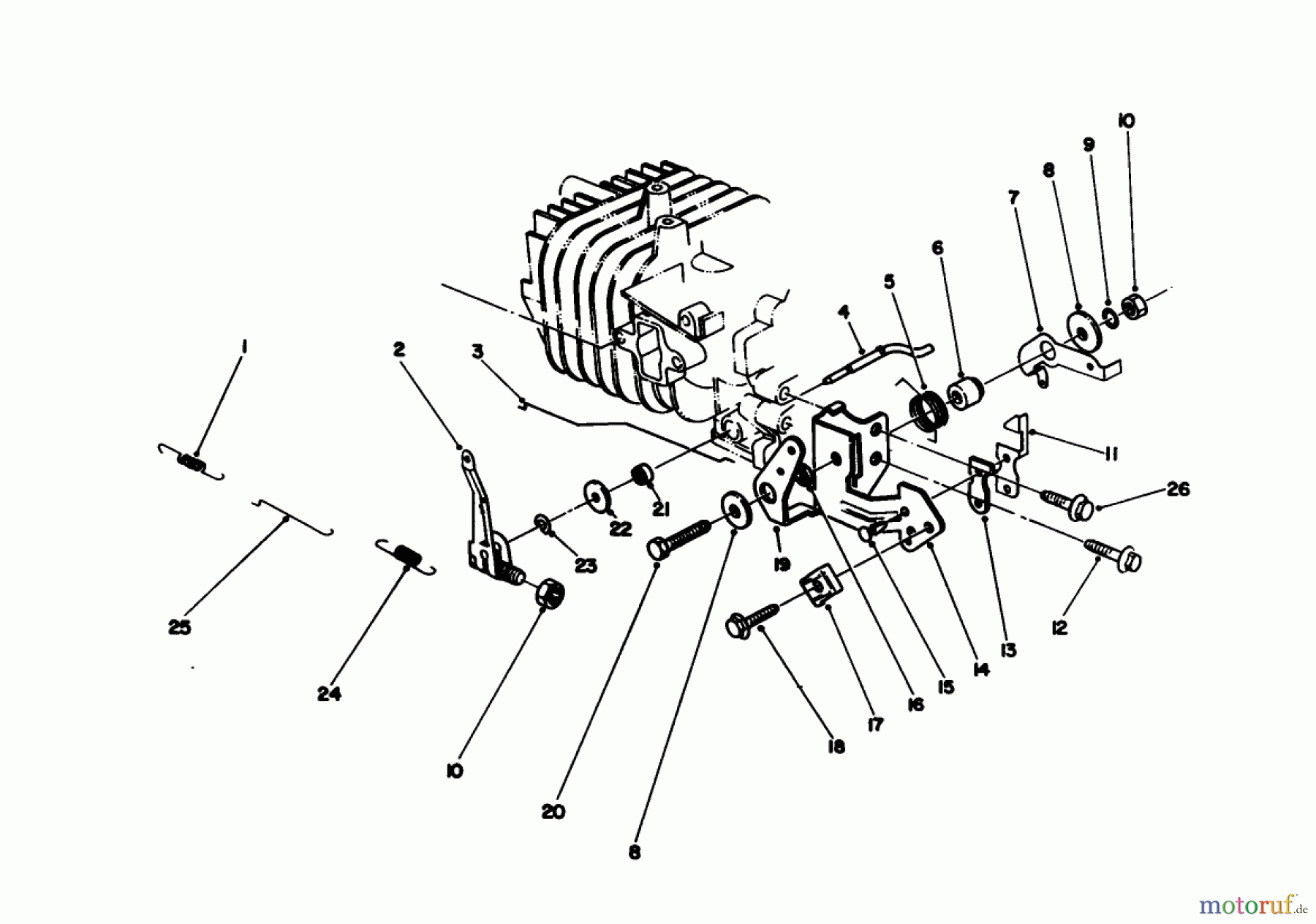  Toro Neu Mowers, Walk-Behind Seite 1 20106 - Toro Lawnmower, 1992 (2000001-2999999) GOVERNOR ASSEMBLY (ENGINE NO. 47PM1-2)