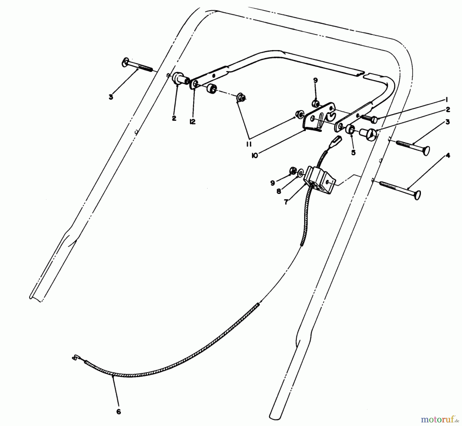  Toro Neu Mowers, Walk-Behind Seite 1 20215 - Toro Lawnmower, 1991 (1000001-1999999) TRACTION CONTROL ASSEMBLY