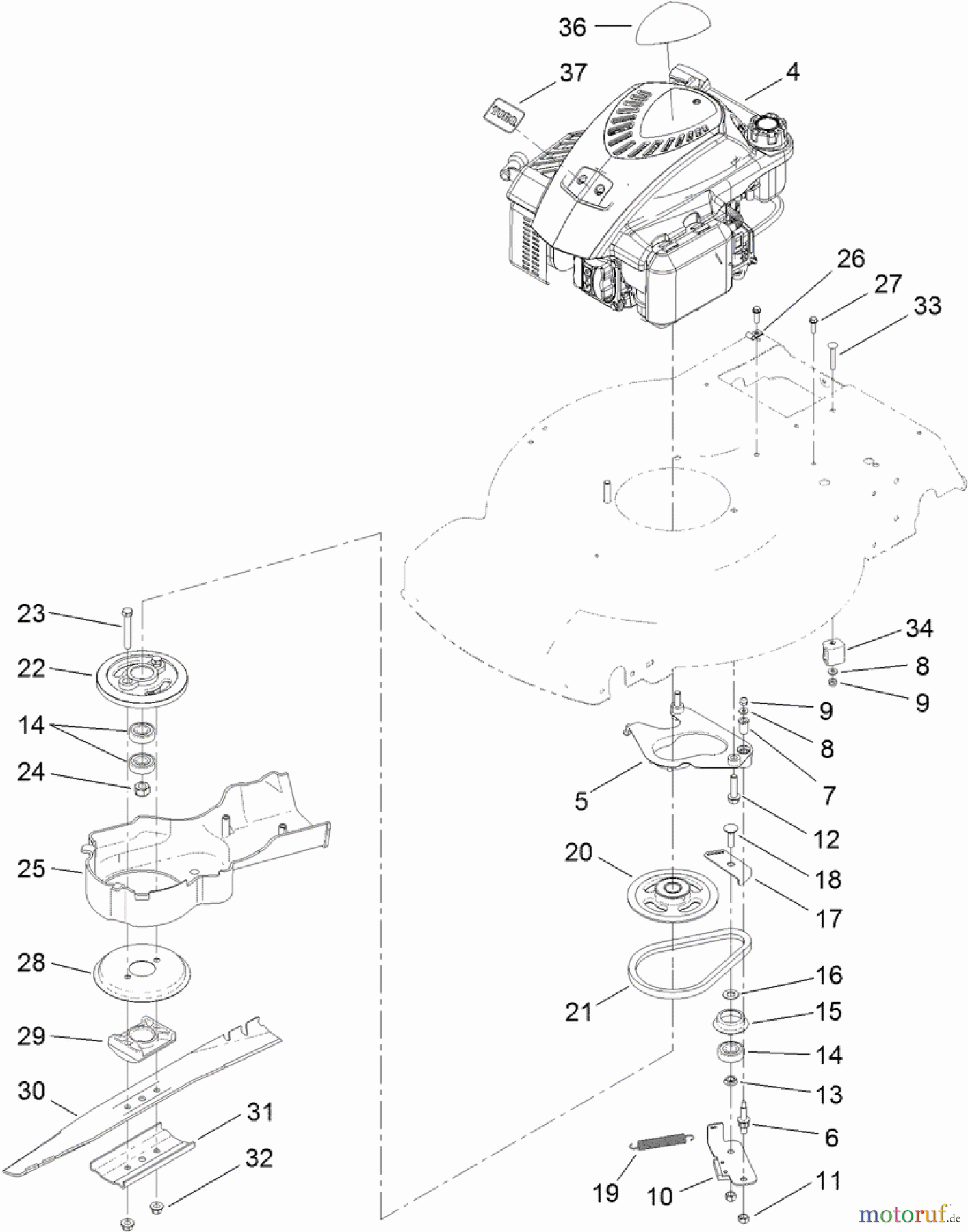  Toro Neu Mowers, Walk-Behind Seite 1 20373 - Toro 22