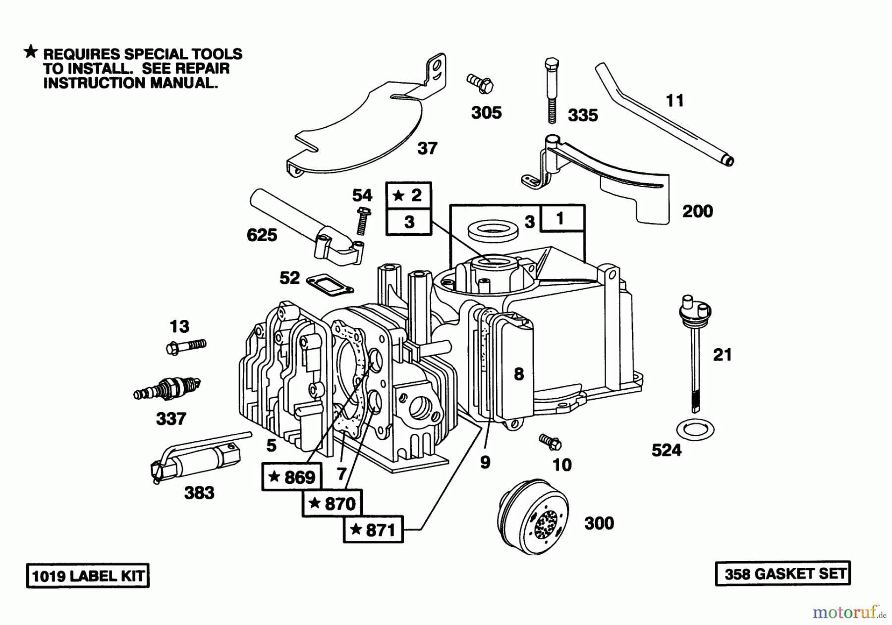  Toro Neu Mowers, Walk-Behind Seite 1 20431 - Toro Lawnmower, 1993 (39000001-39999999) ENGINE BRIGGS & STRATTON MODEL 95902-3154-01 #1