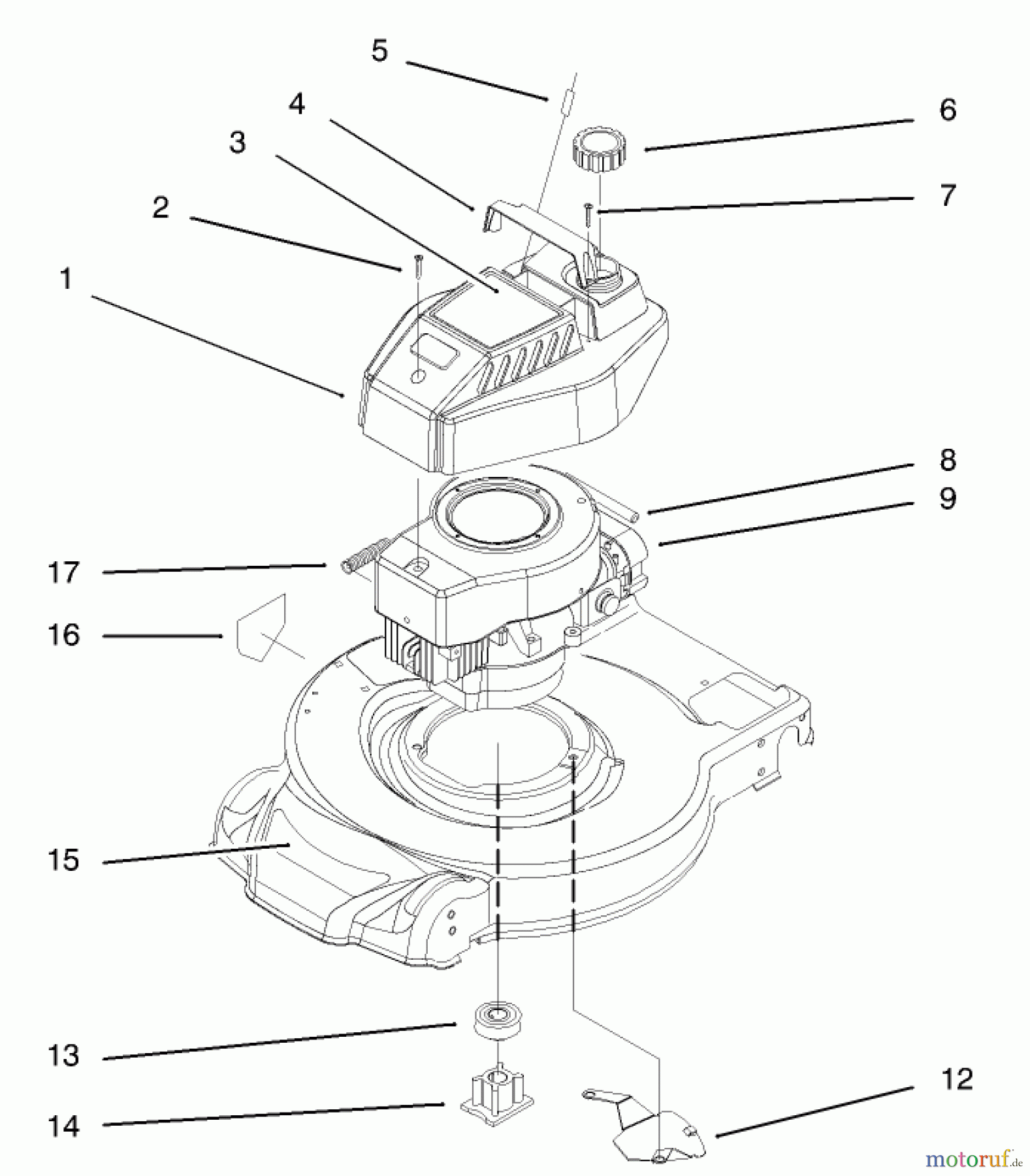  Toro Neu Mowers, Walk-Behind Seite 1 20444 - Toro Lawnmower, 1995 (5900001-5999999) ENGINE ASSEMBLY #1