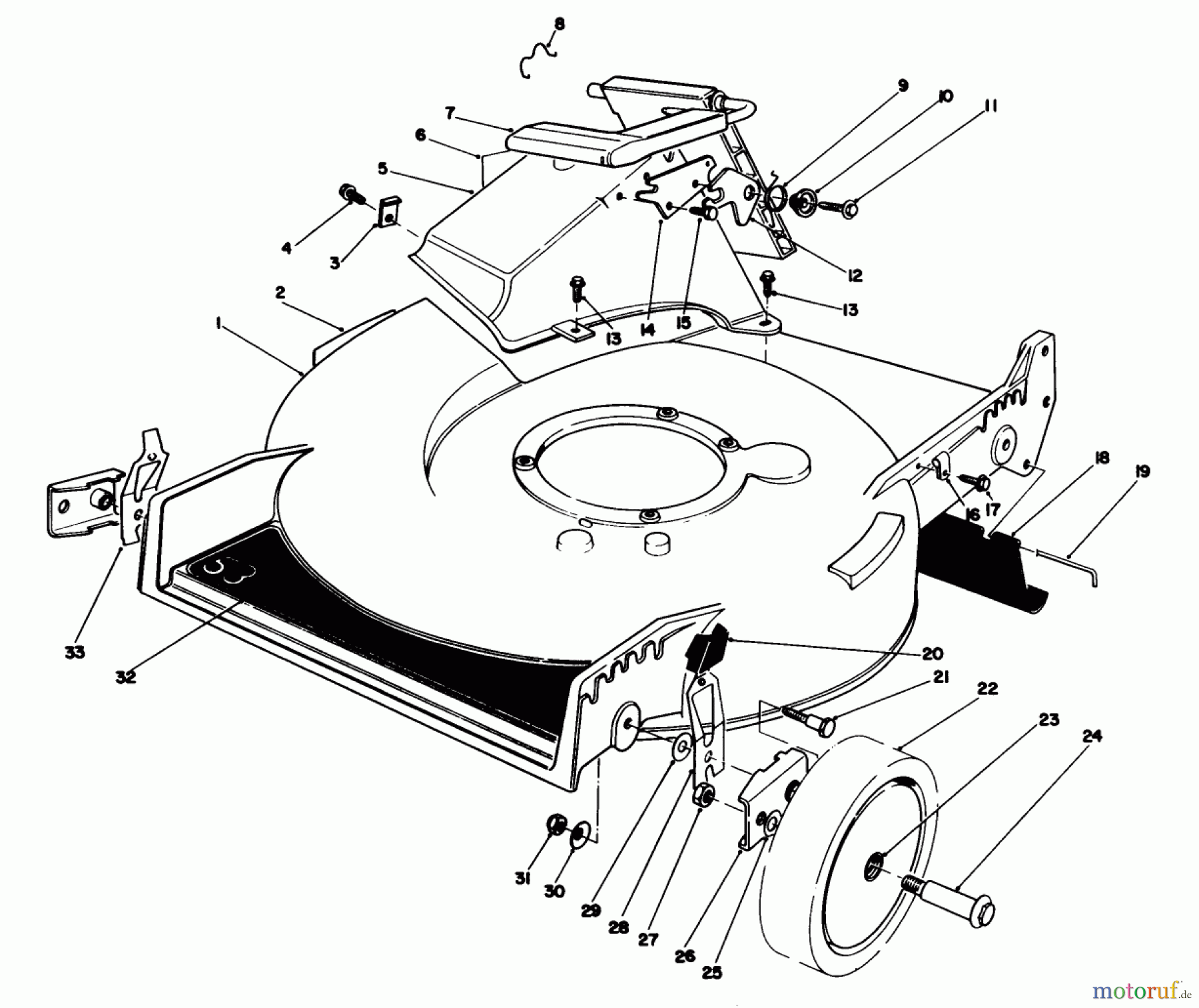  Toro Neu Mowers, Walk-Behind Seite 1 20526C - Toro Lawnmower, 1988 (8000001-8999999) HOUSING ASSEMBLY