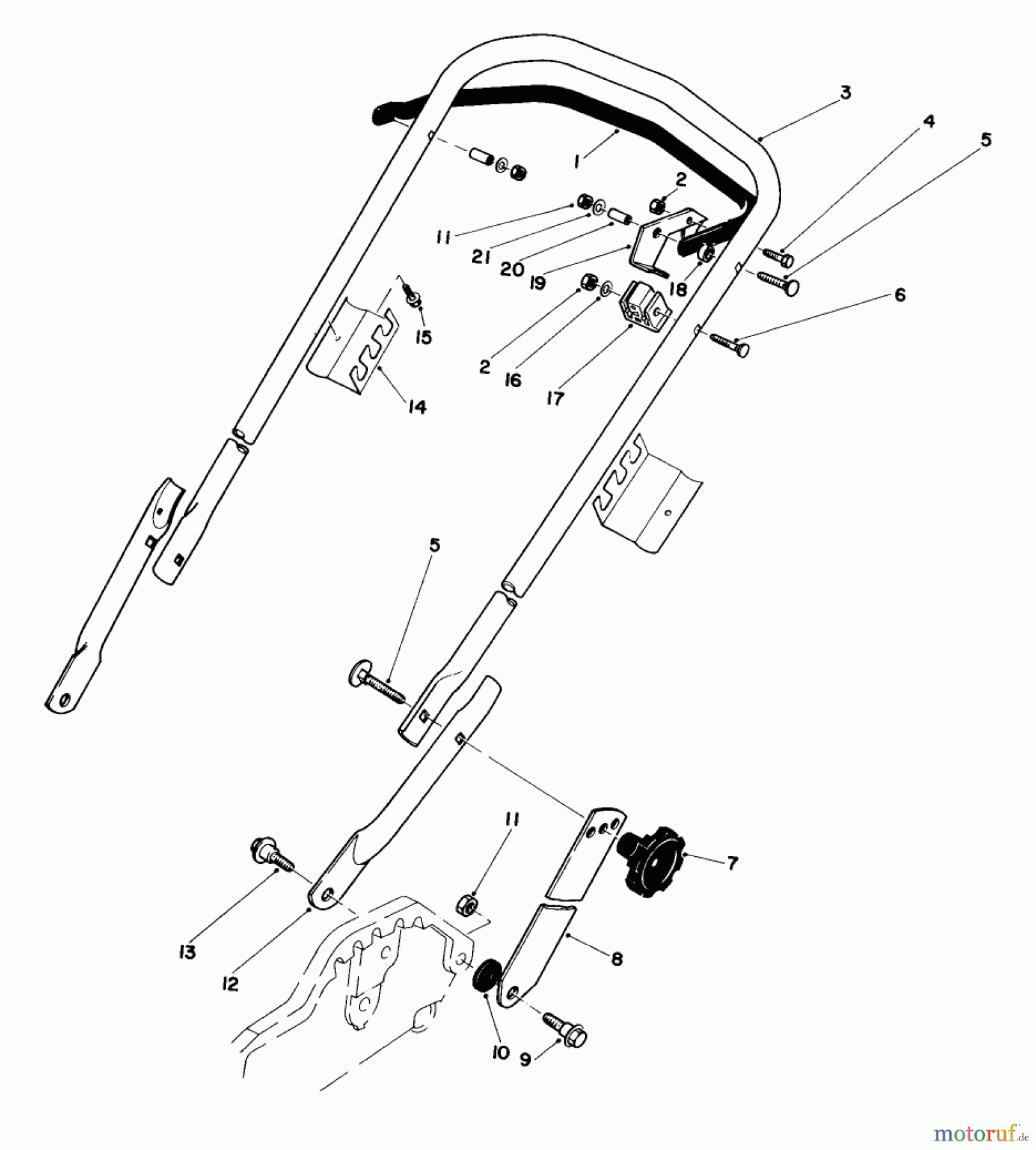  Toro Neu Mowers, Walk-Behind Seite 1 20574 - Toro Lawnmower, 1983 (3000001-3999999) HANDLE ASSEMBLY