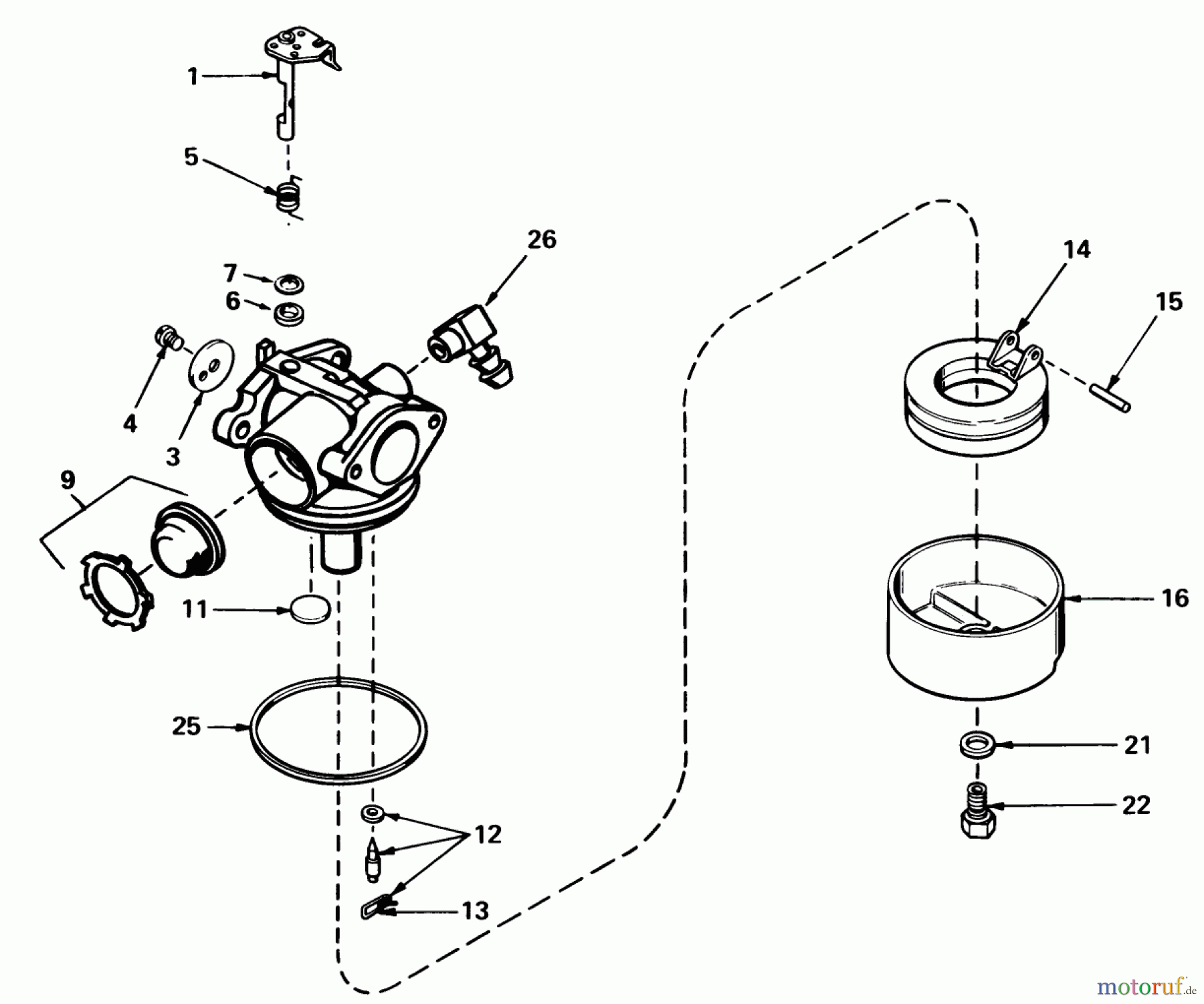  Toro Neu Mowers, Walk-Behind Seite 1 20700 - Toro Lawnmower, 1982 (2000001-2999999) CARBURETOR NO. 632050