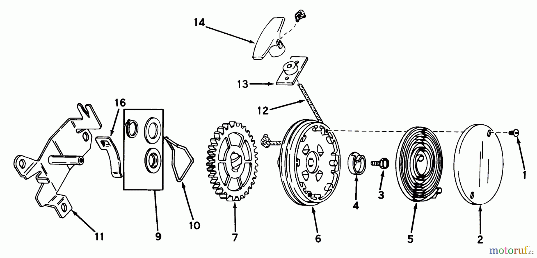  Toro Neu Mowers, Walk-Behind Seite 2 21173 - Toro Guardian Lawnmower, 1973 (3000001-3999999) REWIND STARTER 590450A