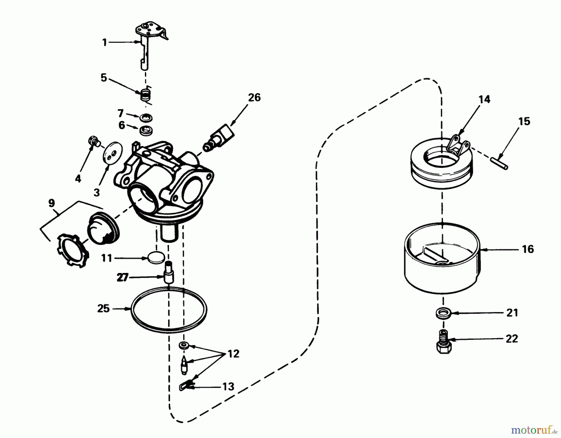  Toro Neu Mowers, Walk-Behind Seite 2 21738 - Toro Whirlwind Lawnmower, 1982 (2000001-2999999) CARBURETOR NO. 632050A