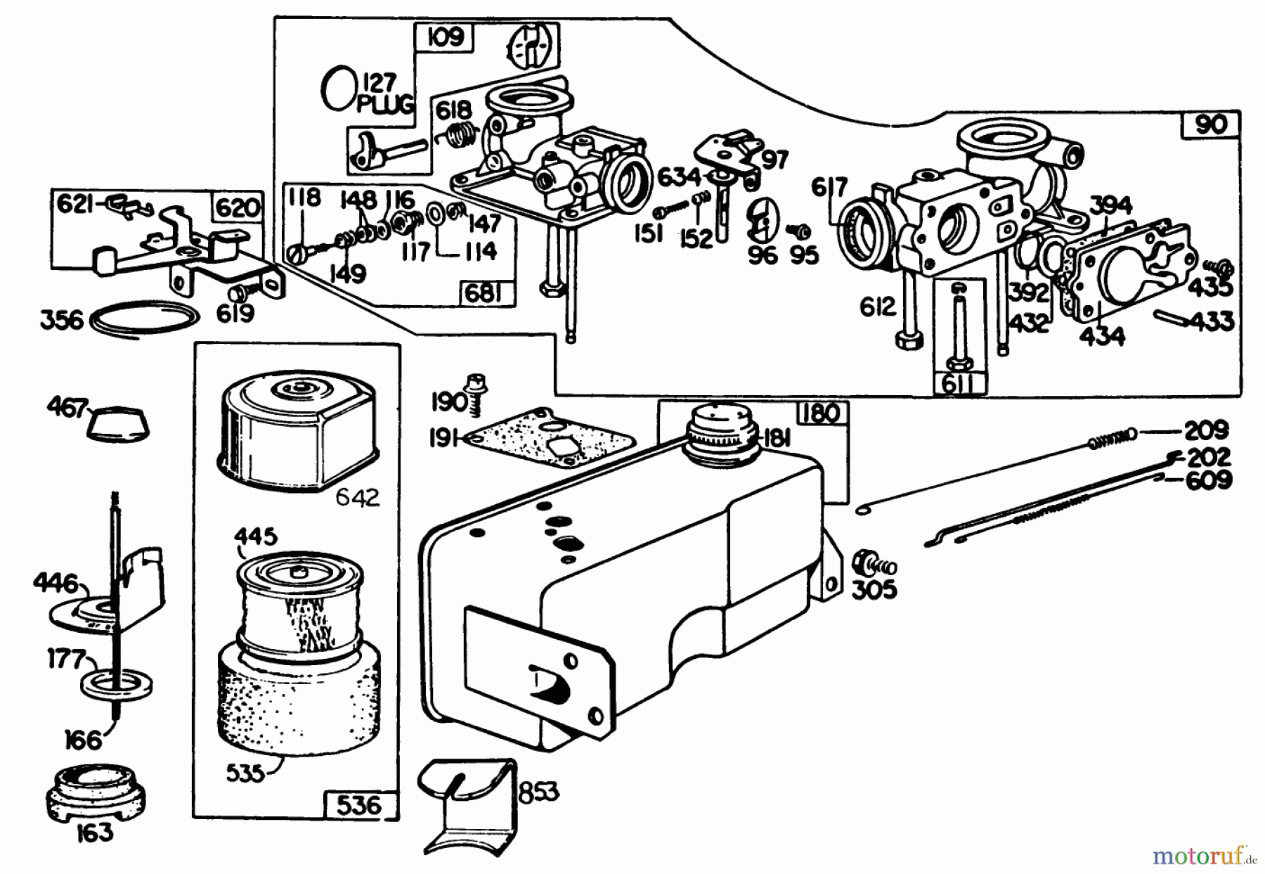  Toro Neu Mowers, Walk-Behind Seite 2 22015 - Toro Lawnmower, 1985 (5000001-5999999) ENGINE BRIGGS & STRATTON MODEL 131922-0163-01 #3