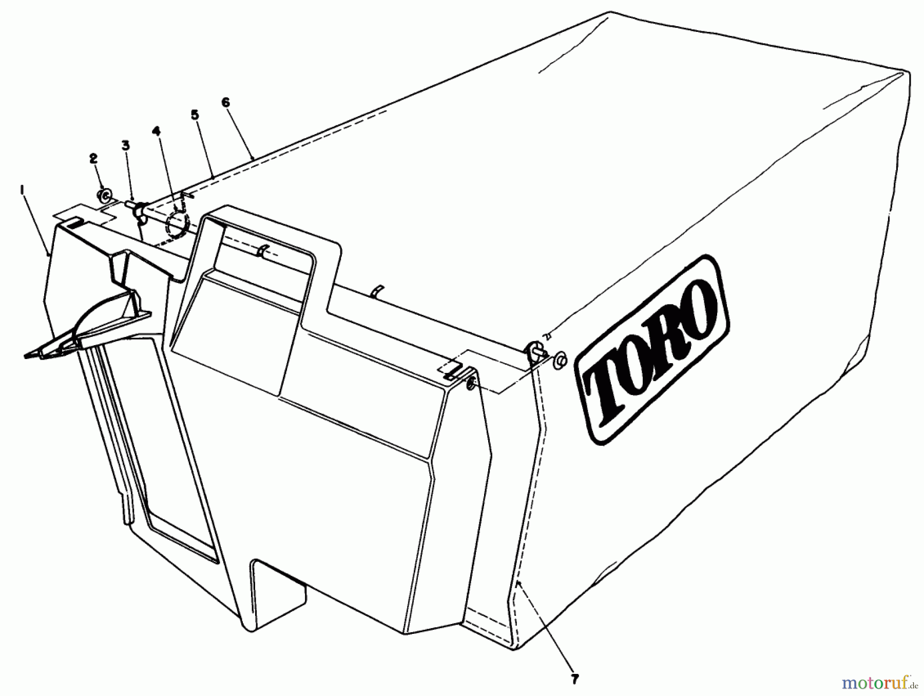  Toro Neu Mowers, Walk-Behind Seite 2 22035 - Toro Lawnmower, 1989 (9000001-9006453) GRASS BAG ASSEMBLY NO. 11-5609