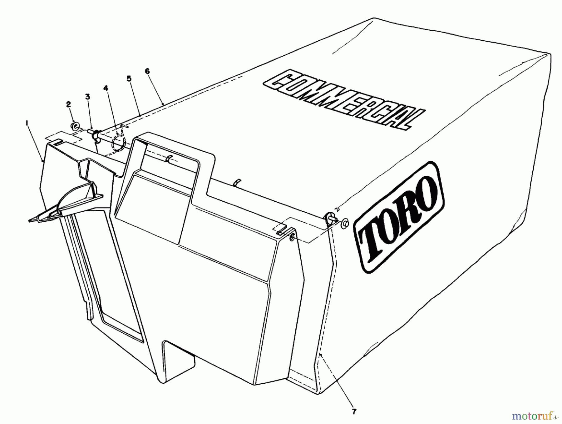  Toro Neu Mowers, Walk-Behind Seite 2 22040 - Toro Lawnmower, 1993 (3900001-3999999) GRASS BAG ASSEMBLY NO. 11-5609