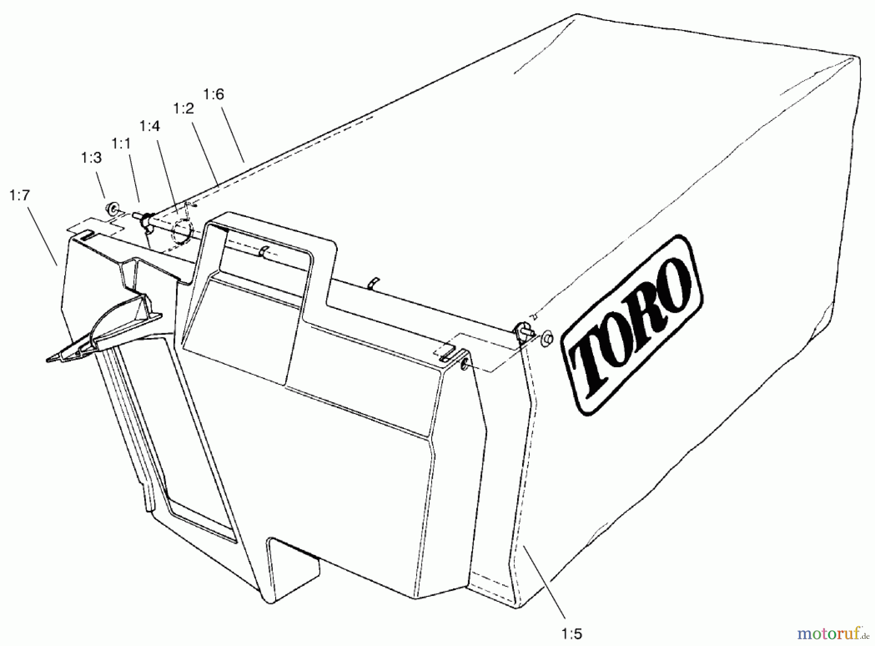  Toro Neu Mowers, Walk-Behind Seite 2 22171 - Toro Recycler Mower, 1999 (9900001-9999999) BAGGING ASSEMBLY