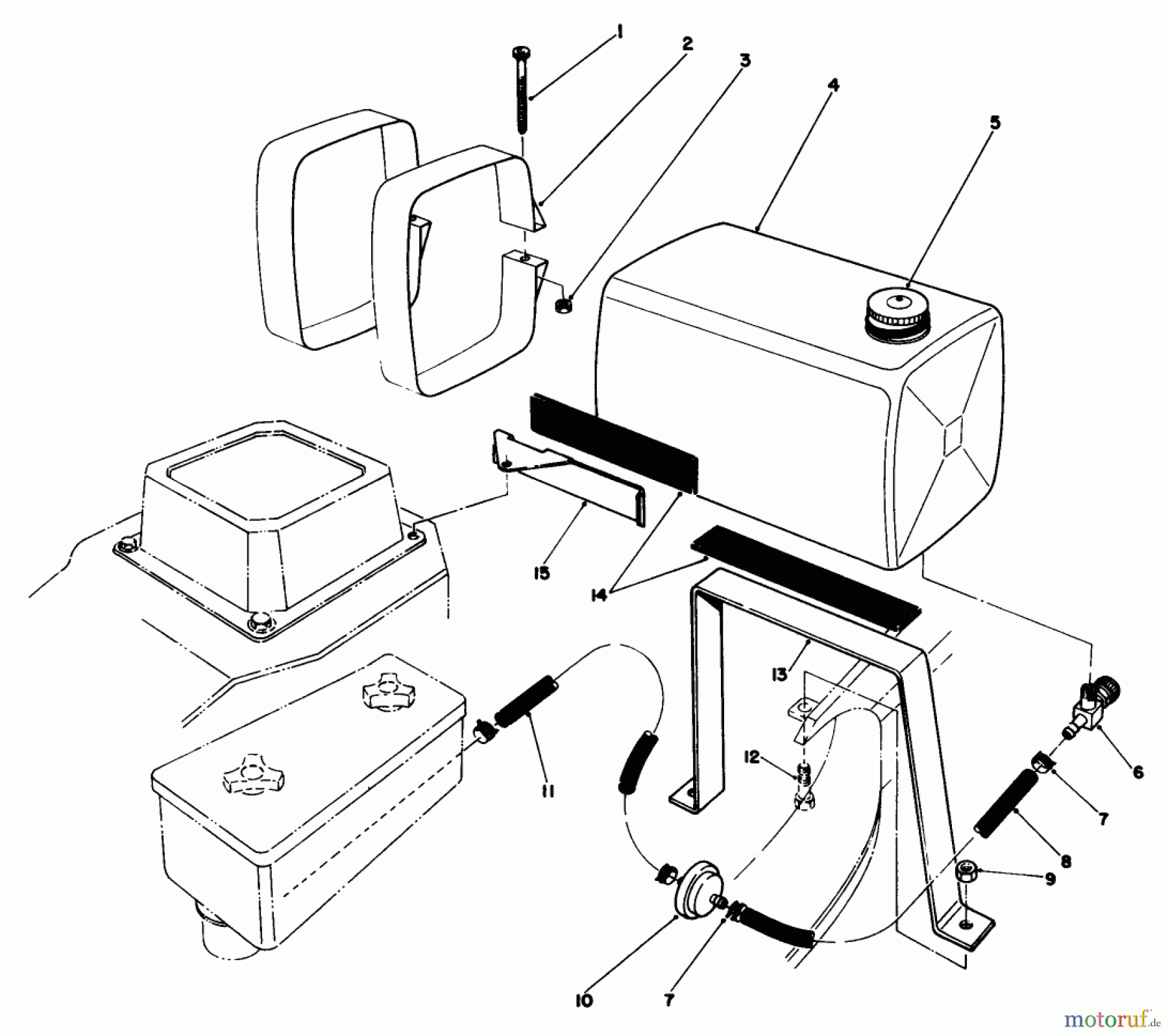  Toro Neu Mowers, Walk-Behind Seite 2 22525 - Toro Lawnmower, 1987 (7000001-7999999) GAS TANK ASSEMBLY