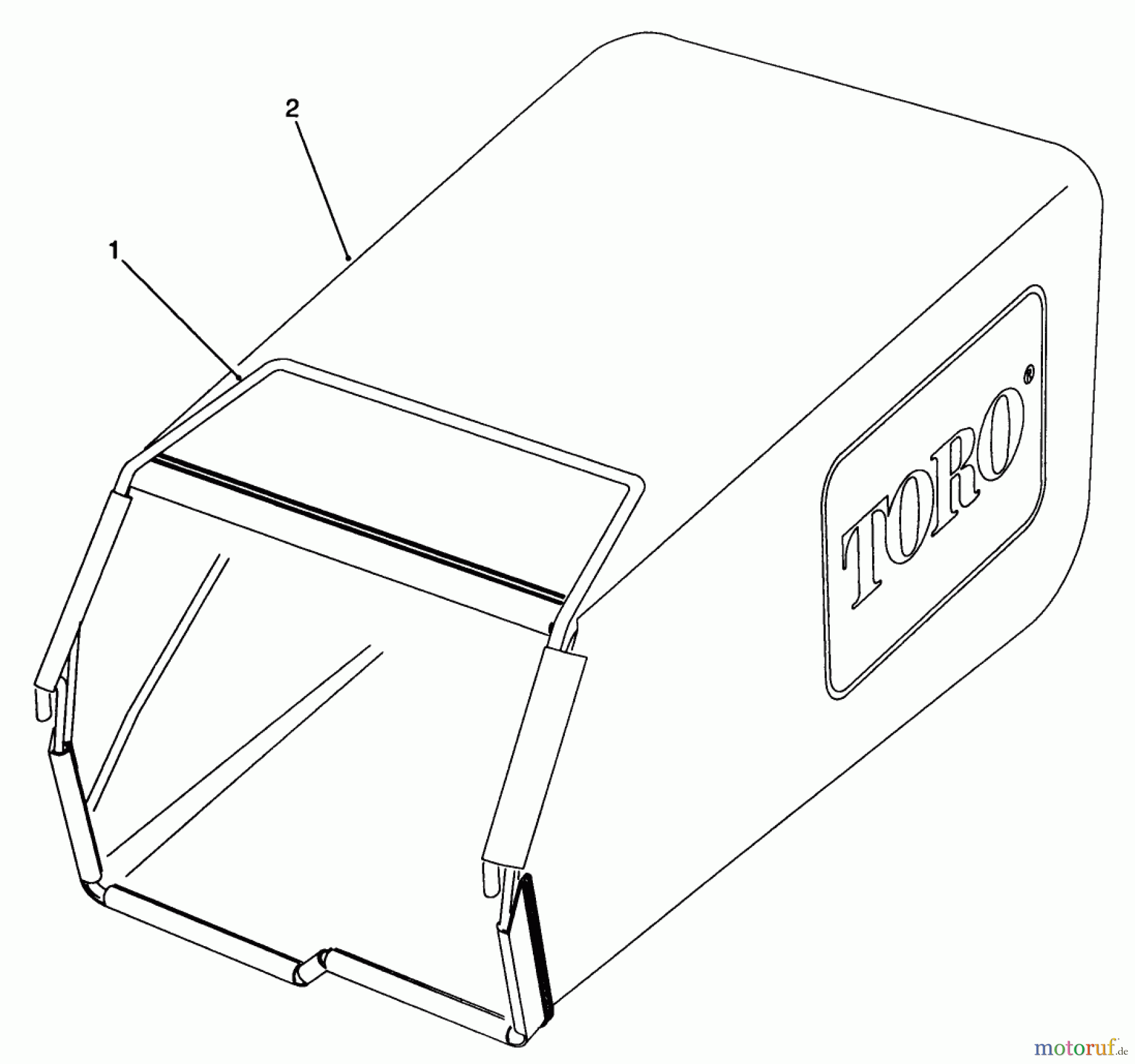  Toro Neu Mowers, Walk-Behind Seite 2 22581 - Toro Lawnmower, 1991 (1000001-1999999) GRASS BAG ASSEMBLY