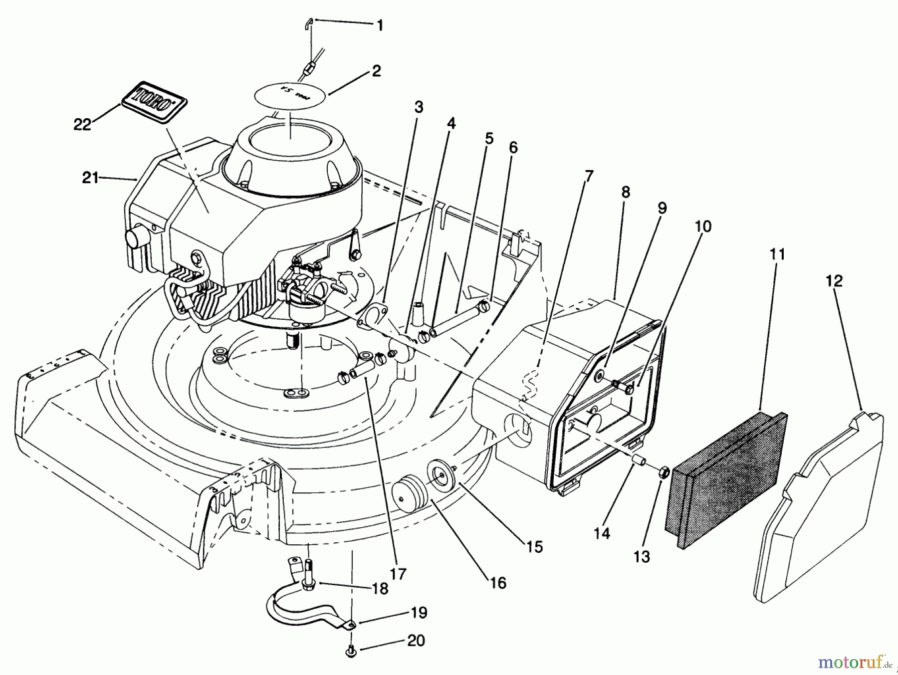  Toro Neu Mowers, Walk-Behind Seite 2 23158 - Toro Lawnmower, 1983 (3000001-3999999) ENGINE ASSEMBLY