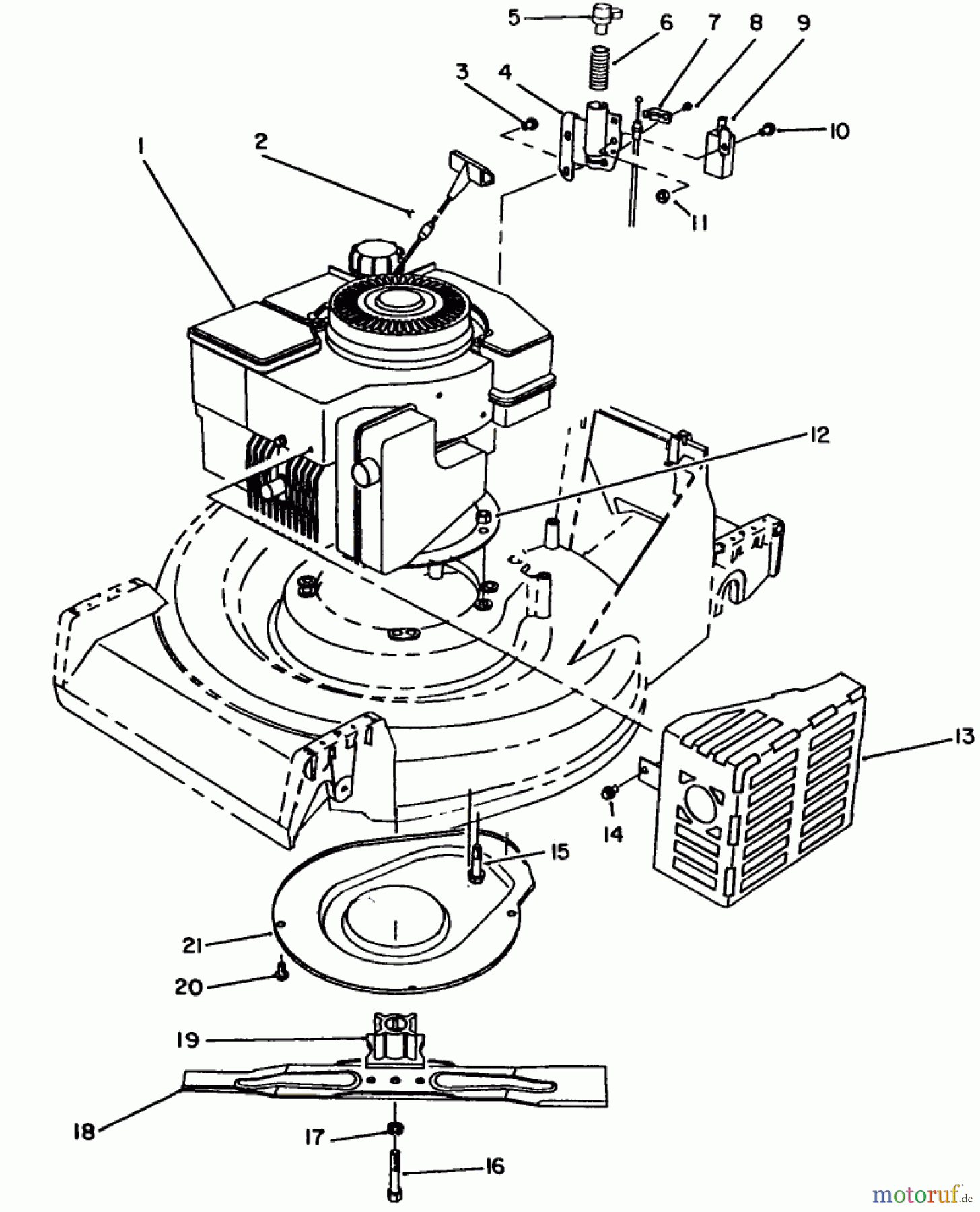  Toro Neu Mowers, Walk-Behind Seite 2 26551 - Toro Lawnmower, 1989 (9000001-9999999) ENGINE ASSEMBLY