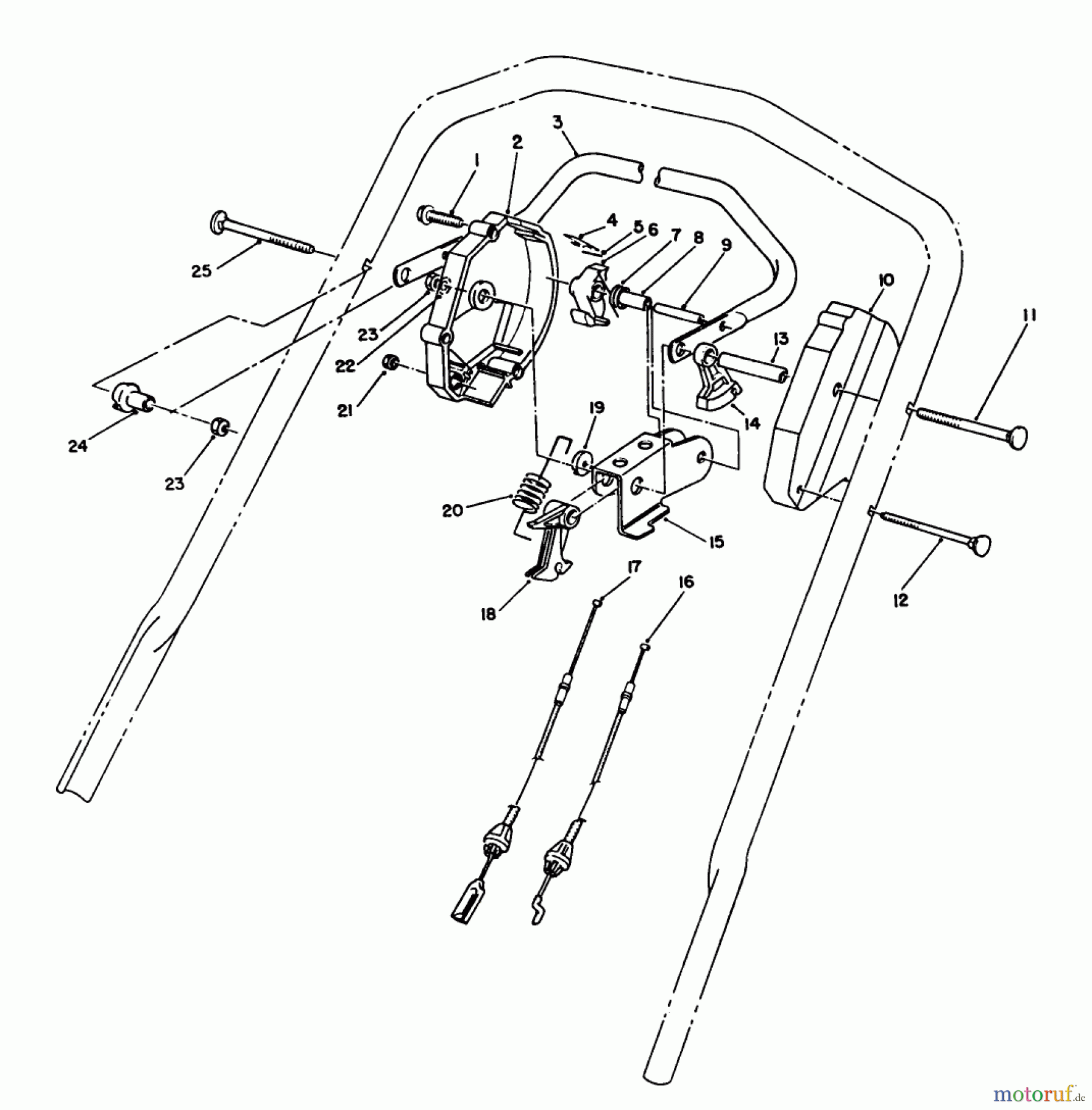  Toro Neu Mowers, Walk-Behind Seite 2 26626 - Toro Lawnmower, 1990 (0000001-0999999) TRACTION CONTROL ASSEMBLY