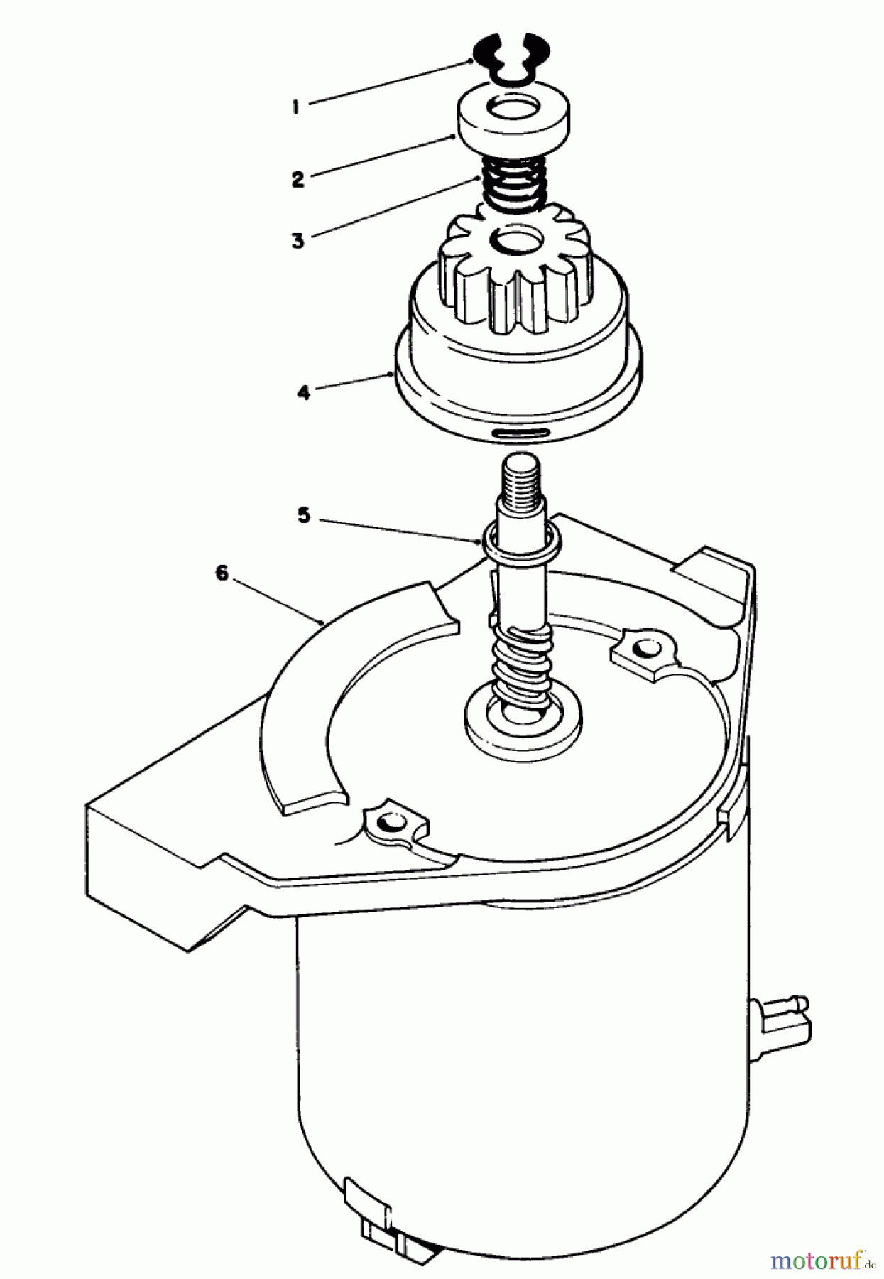  Toro Neu Mowers, Walk-Behind Seite 2 26625BG - Toro Lawnmower, 1992 (2000001-2999999) STARTER MOTOR ASSEMBLY