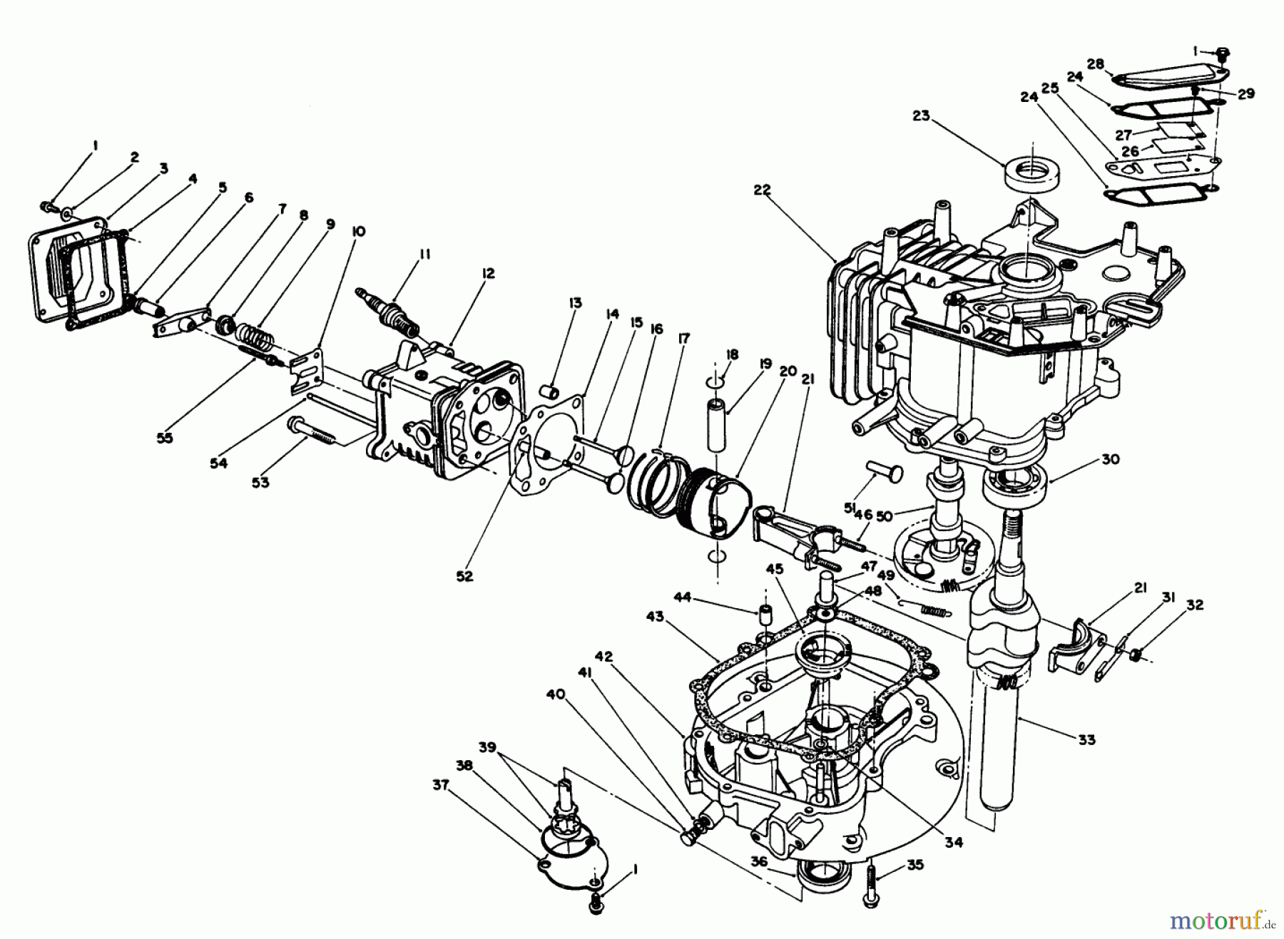  Toro Neu Mowers, Walk-Behind Seite 2 26625CS - Toro Lawnmower, 1989 (9000001-9999999) CRANKCASE ASSEMBLY (ENGINE NO. VMJ7)