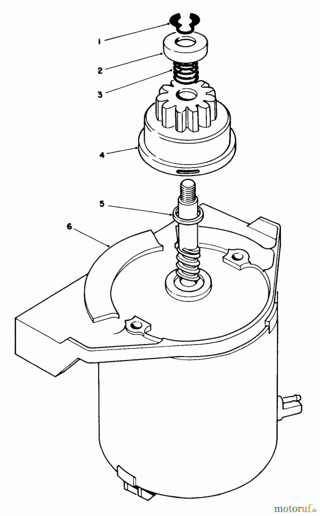  Toro Neu Mowers, Walk-Behind Seite 2 26625CS - Toro Lawnmower, 1989 (9000001-9999999) STARTER MOTOR ASSEMBLY