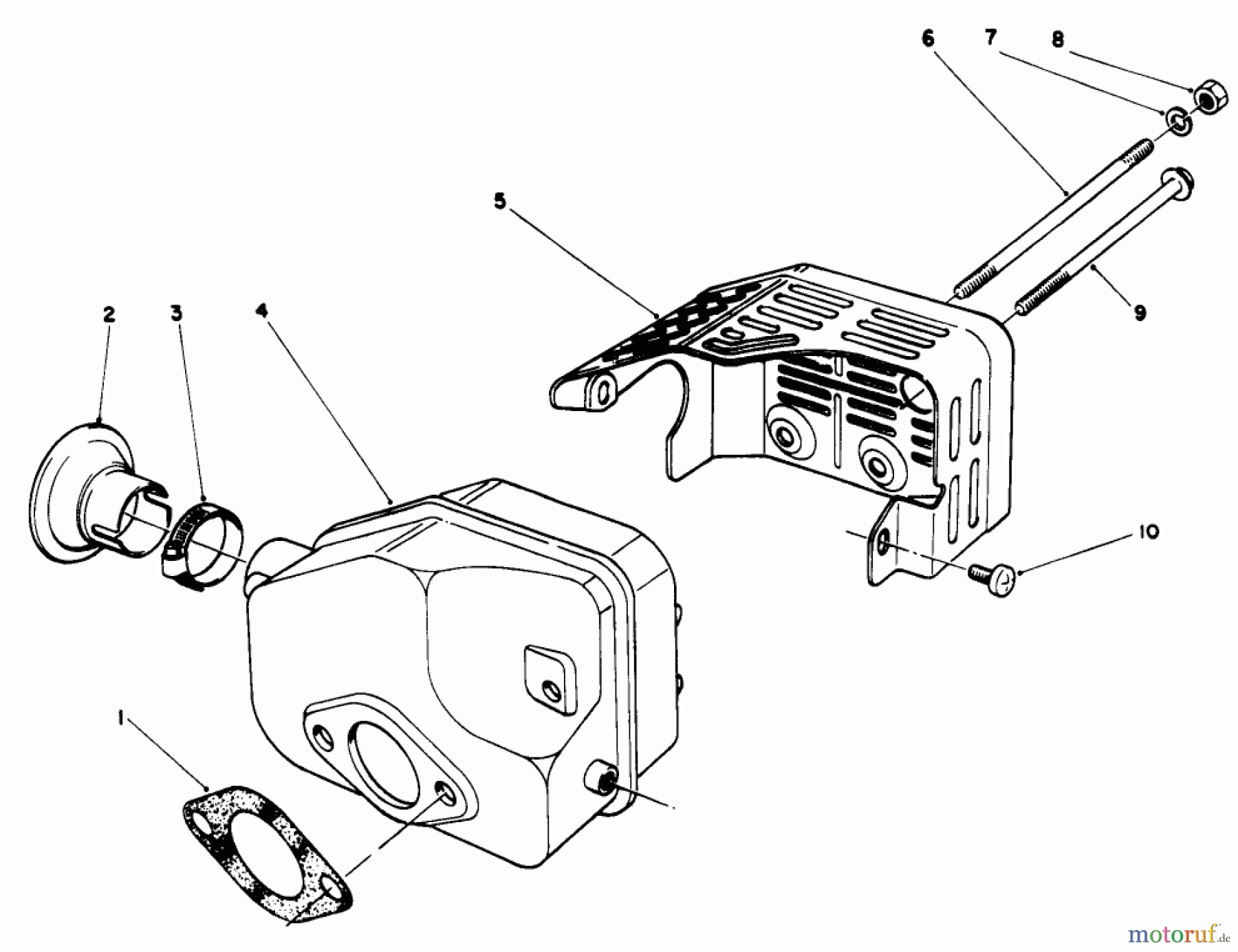  Toro Neu Mowers, Walk-Behind Seite 2 26683 - Toro Lawnmower, 1990 (0000001-0999999) MUFFLER ASSEMBLY (ENGINE NO. 47PK9-2)