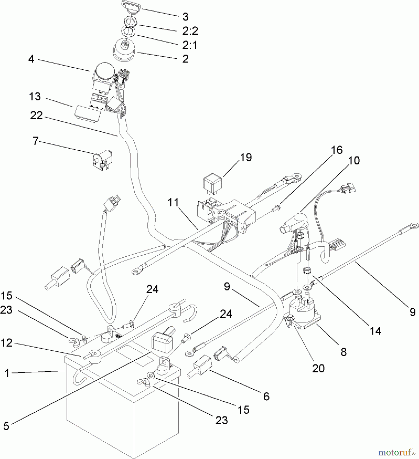  Toro Neu Mowers, Zero-Turn 74325 (Z420) - Toro TimeCutter Z420 Riding Mower, 2005 (250000001-250999999) ELECTRICAL ASSEMBLY