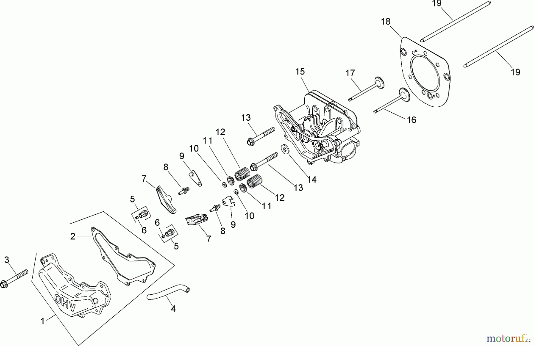  Toro Neu Mowers, Zero-Turn 74363 (Z4200) - Toro TimeCutter Z4220 Riding Mower, 2008 (280000001-280999999) HEAD, VALVE AND BREATHER ASSEMBLY KOHLER SV610-0020