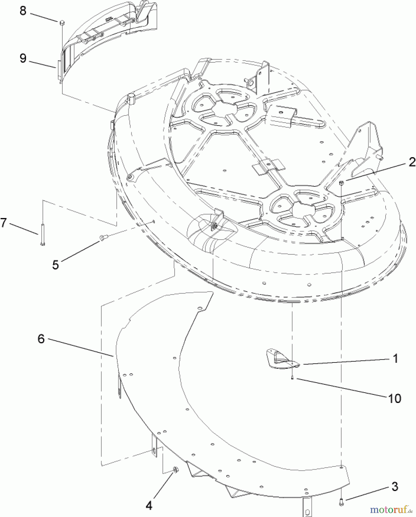  Toro Neu Mowers, Zero-Turn 74425 (Z530) - Toro TimeCutter Z530 Riding Mower, 2006 (260000001-260999999) RECYCLER ASSEMBLY