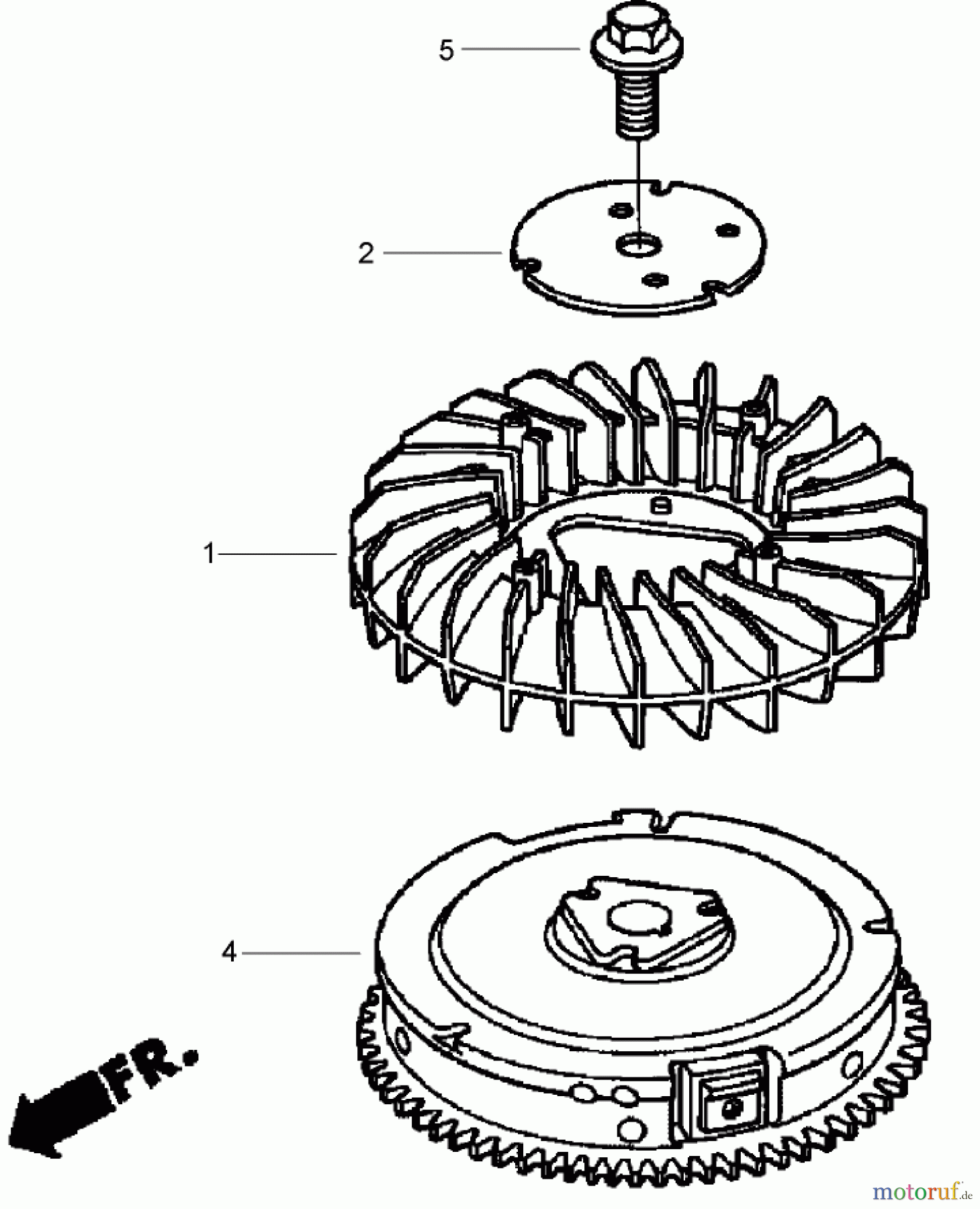  Toro Neu Mowers, Zero-Turn 74434 (ZD530) - Toro TimeCutter ZD530 Riding Mower, 2007 (270000001-270999999) FLYWHEEL ASSEMBLY HONDA GXV530 EXA2