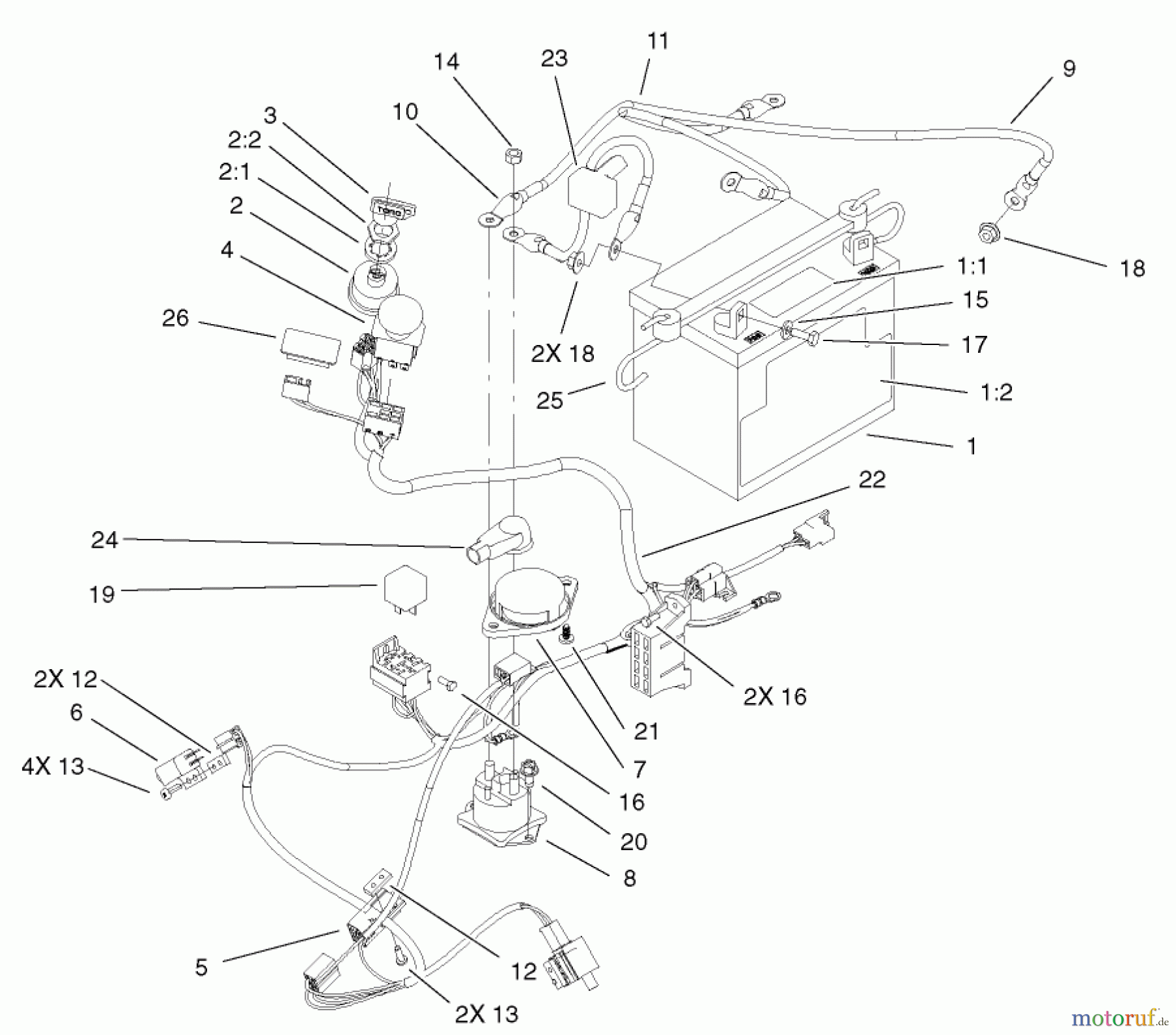  Toro Neu Mowers, Zero-Turn 74502 (Z16-44) - Toro Z16-44 TimeCutter Z Riding Mower, 2002 (220000001-220999999) ELECTRICAL ASSEMBLY