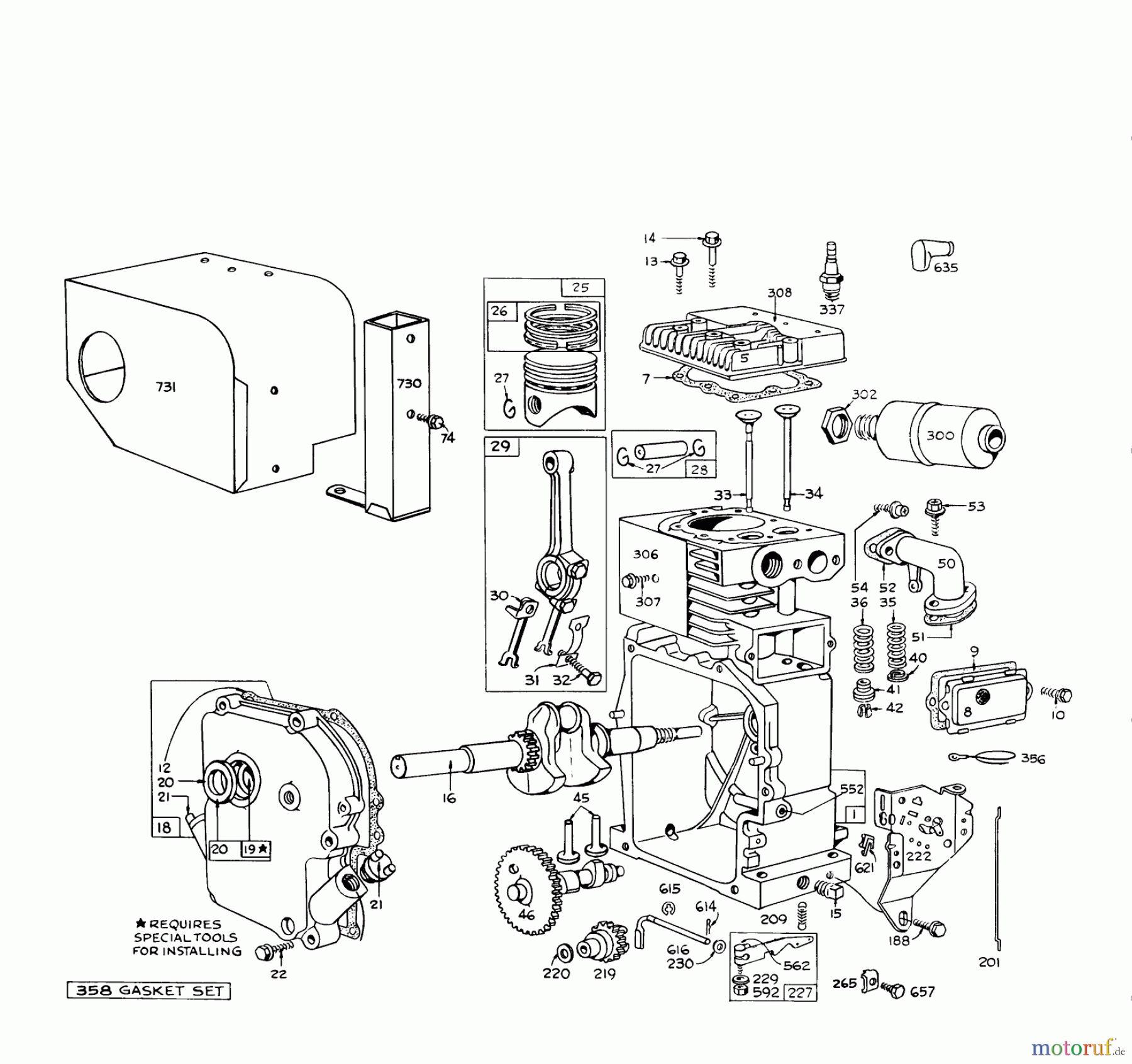  Toro Neu Snow Blowers/Snow Throwers Seite 1 31820 (832) - Toro 832 Snowthrower, 1972 (200001-299999) ENGINE BRIGGS & STRATTON MODEL NO. 190402, TYPE 0702-01 (8 H.P. SNOWTHROWER MODEL NO. 31820)