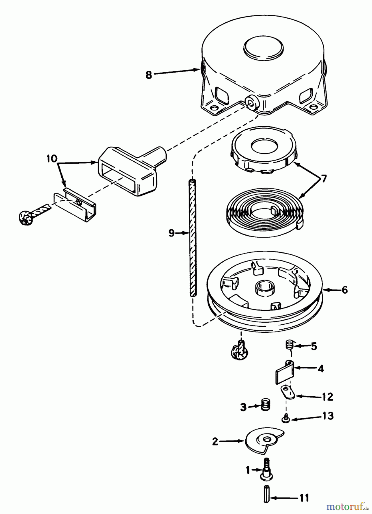  Toro Neu Snow Blowers/Snow Throwers Seite 1 31302 - Toro Snowhound, 1973 (3000001-3999999) REWIND STARTER NO. 590473