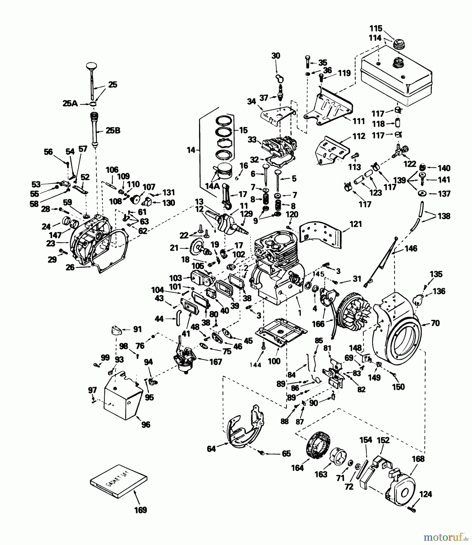  Toro Neu Snow Blowers/Snow Throwers Seite 1 38050 (724) - Toro 724 Snowthrower, 1981 (1000001-1999999) ENGINE, TECUMSEH MODEL NO. H70-130176F (7 H.P. SNOWTHROWER MODEL NO. 38050)