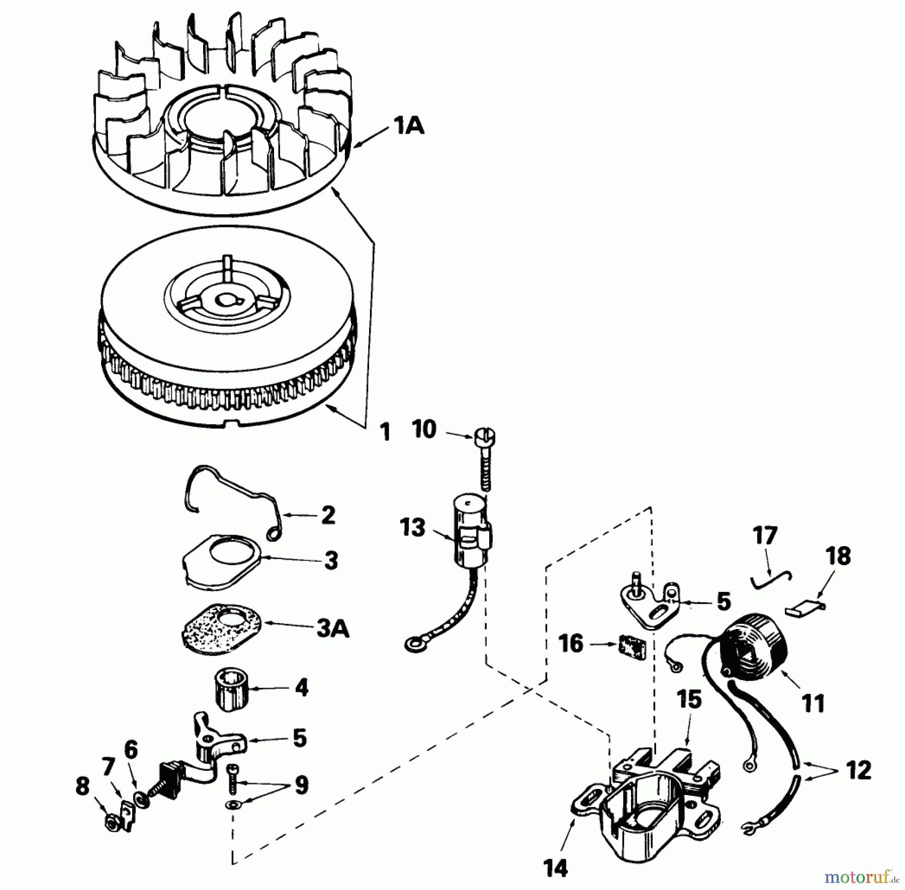  Toro Neu Snow Blowers/Snow Throwers Seite 1 38052 (521) - Toro 521 Snowthrower, 1984 (4000001-4999999) MAGNETO NO. 611030