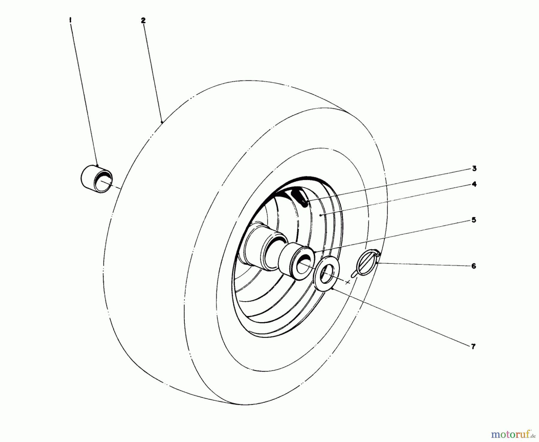  Toro Neu Snow Blowers/Snow Throwers Seite 1 38070 (1032) - Toro 1032 Snowthrower, 1978 (8000001-8999999) WHEEL ASSEMBLY