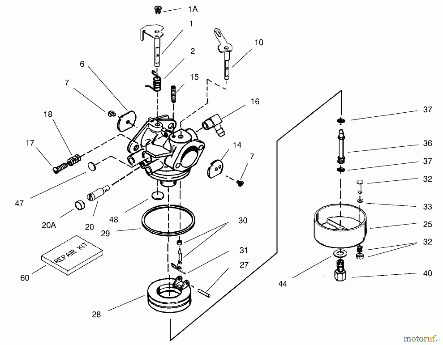  Toro Neu Snow Blowers/Snow Throwers Seite 1 38547 (924) - Toro 924 Power Shift Snowthrower, 2000 (200000001-200999999) CARBURETOR NO. 640169