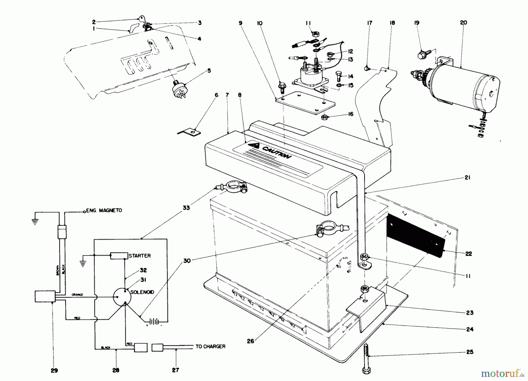  Toro Neu Snow Blowers/Snow Throwers Seite 1 38150 (826) - Toro 826 Snowthrower, 1979 (9000001-9999999) 12 VOLT STARTING MOTOR KIT 37-4640 (8 & 11 H.P. SNOWTHROWER MODEL 38150 & 38090)