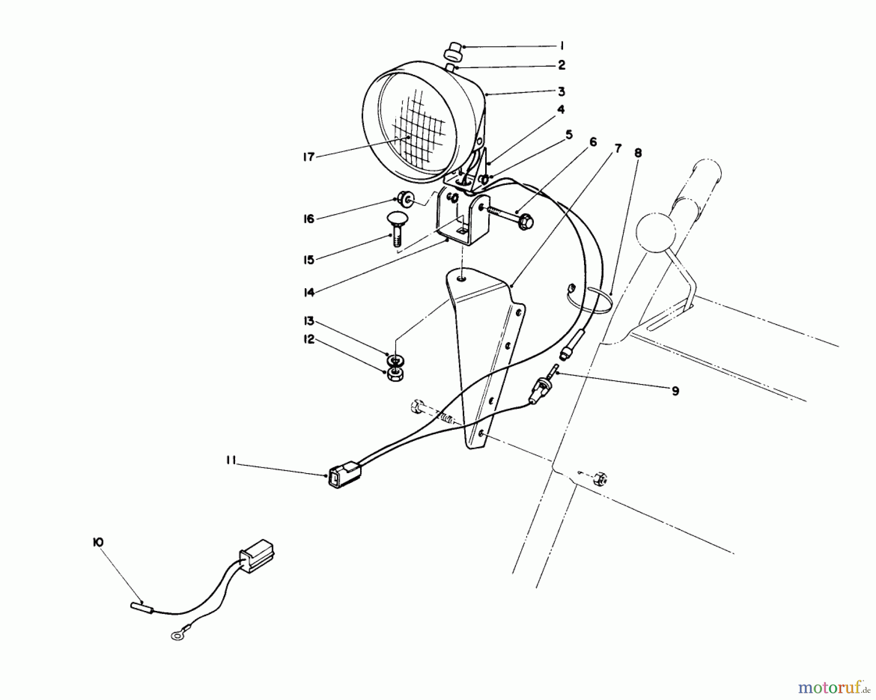  Toro Neu Snow Blowers/Snow Throwers Seite 1 38150 (826) - Toro 826 Snowthrower, 1987 (7000001-7999999) LIGHT KIT NO. 54-9820 (OPTIONAL)