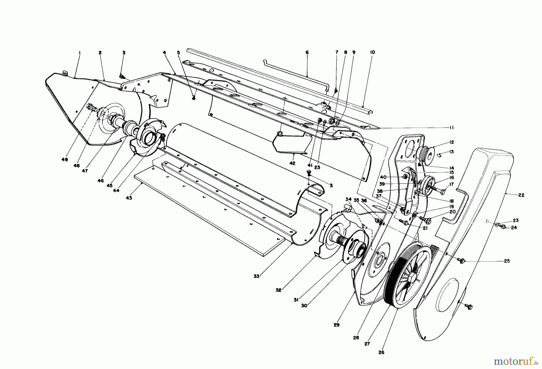  Toro Neu Snow Blowers/Snow Throwers Seite 1 38162 (S-620) - Toro S-620 Snowthrower, 1984 (4000001-4999999) LOWER MAIN FRAME ASSEMBLY