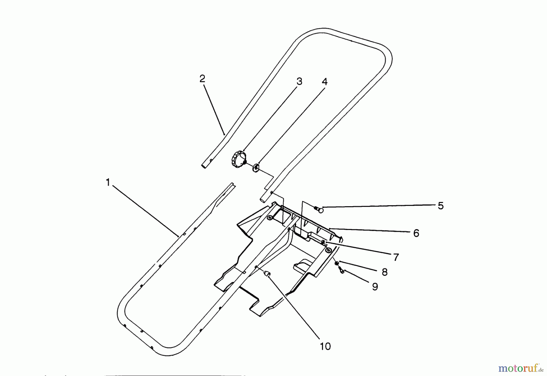  Toro Neu Snow Blowers/Snow Throwers Seite 1 38176 - Toro CCR Powerlite Snowthrower, 1993 (3900001-3999999) HANDLE ASSEMBLY