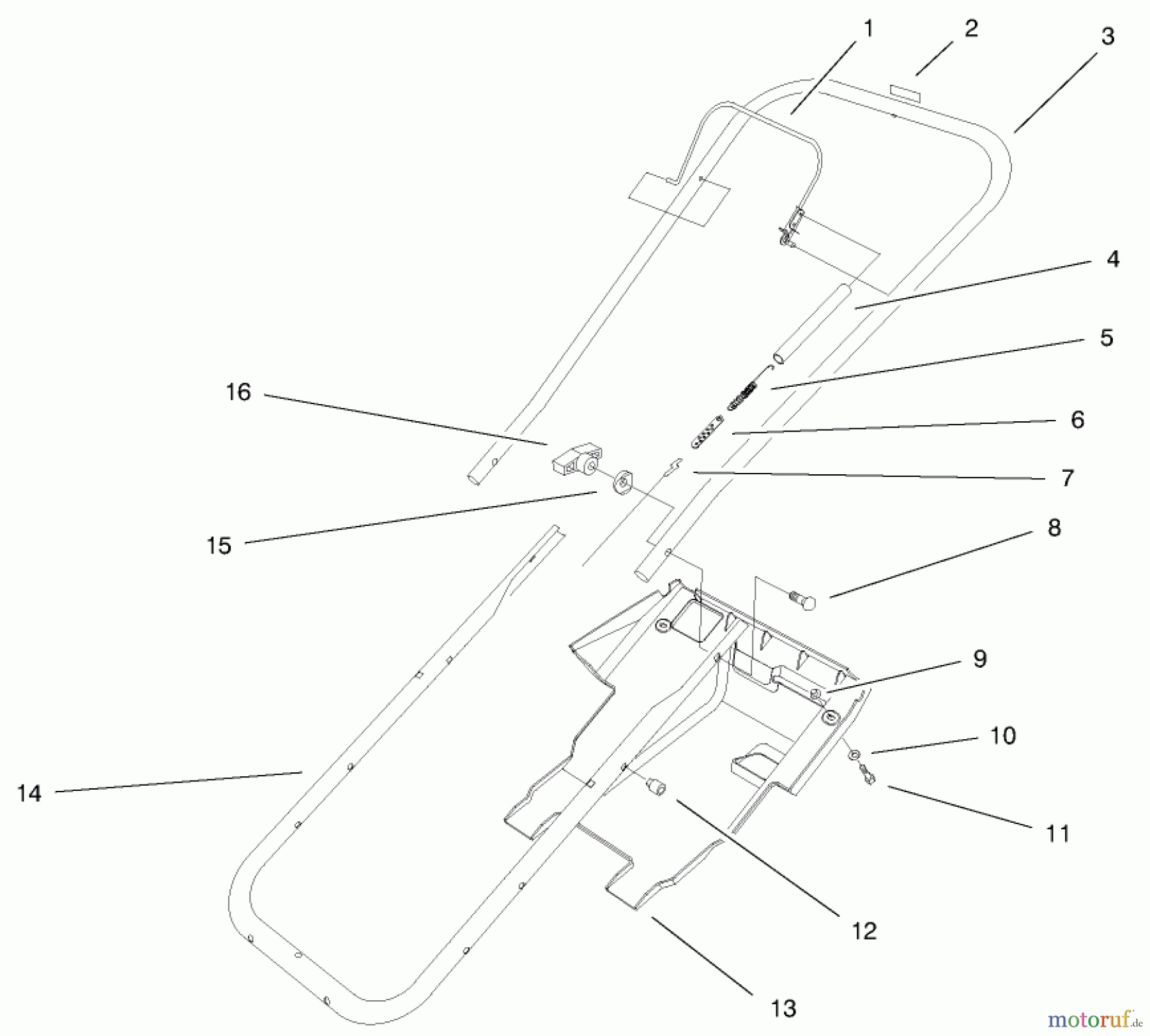  Toro Neu Snow Blowers/Snow Throwers Seite 1 38183 - Toro CCR Powerlite Snowthrower, 2000 (200000001-200999999) HANDLE & LOWER SHROUD ASSEMBLY