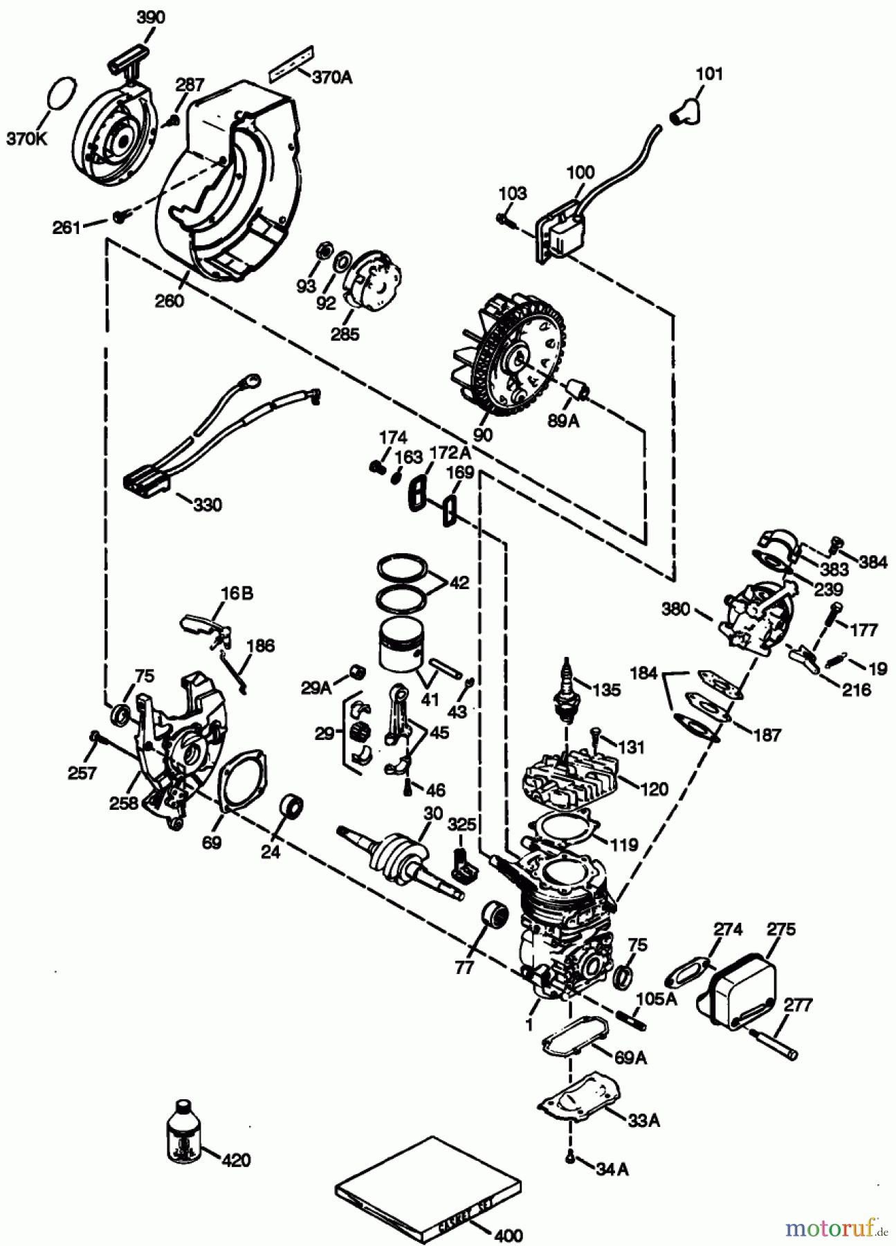  Toro Neu Snow Blowers/Snow Throwers Seite 1 38173 - Toro Powerlite Snowthrower, 2007 (270000001-270999999) ENGINE ASSEMBLY TECUMSEH HSK635 1723C