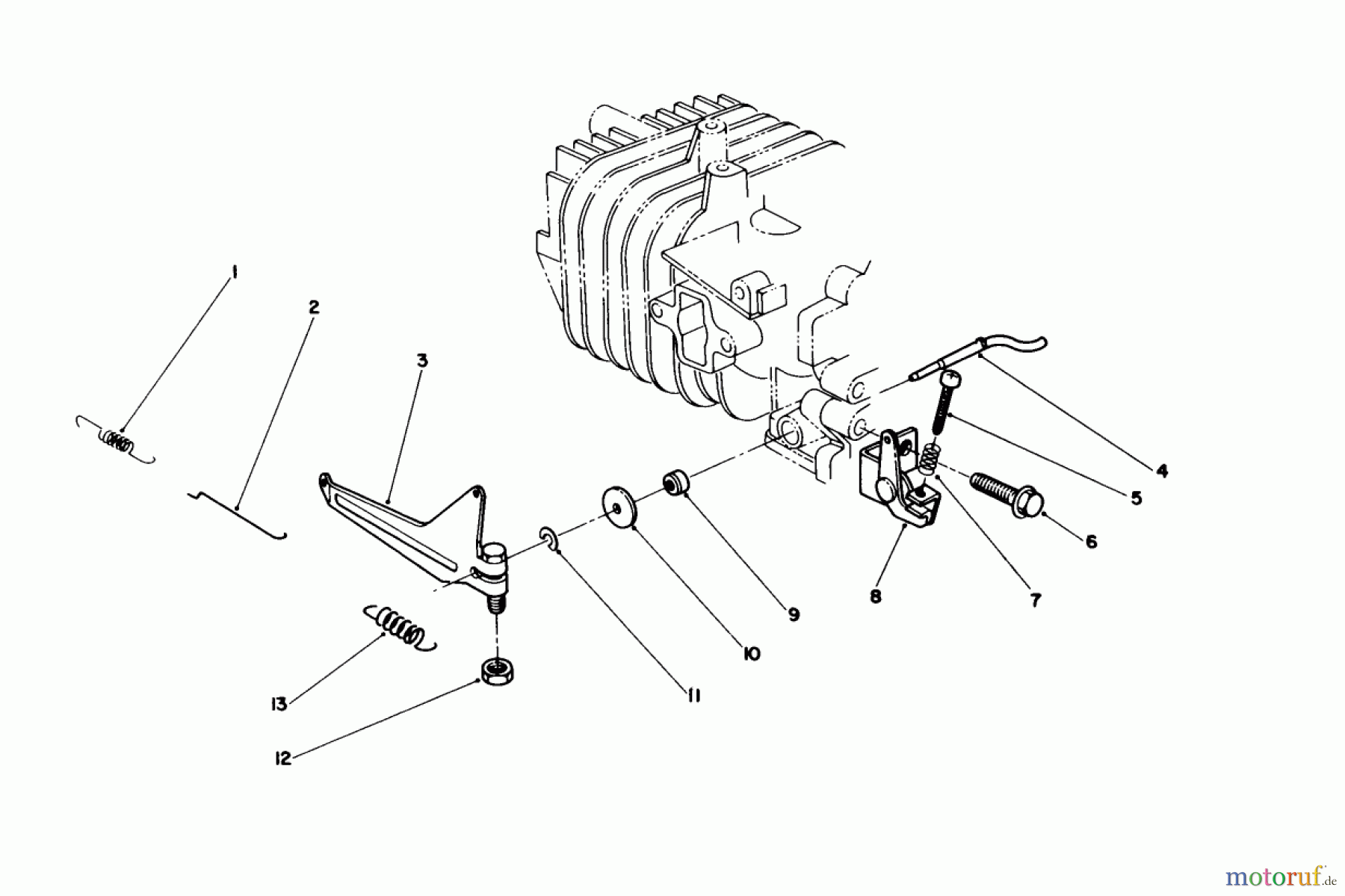  Toro Neu Snow Blowers/Snow Throwers Seite 1 38180 - Toro CCR 2000 Snowthrower, 1993 (3900001-3999999) GOVERNOR ASSEMBLY (ENGINE MODEL NO. 47PM1-4)