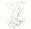 Toro 38190 - CCR 1000 Snowthrower, 1992 (2000001-2999999) Pièces détachées HANDLE ASSEMBLY