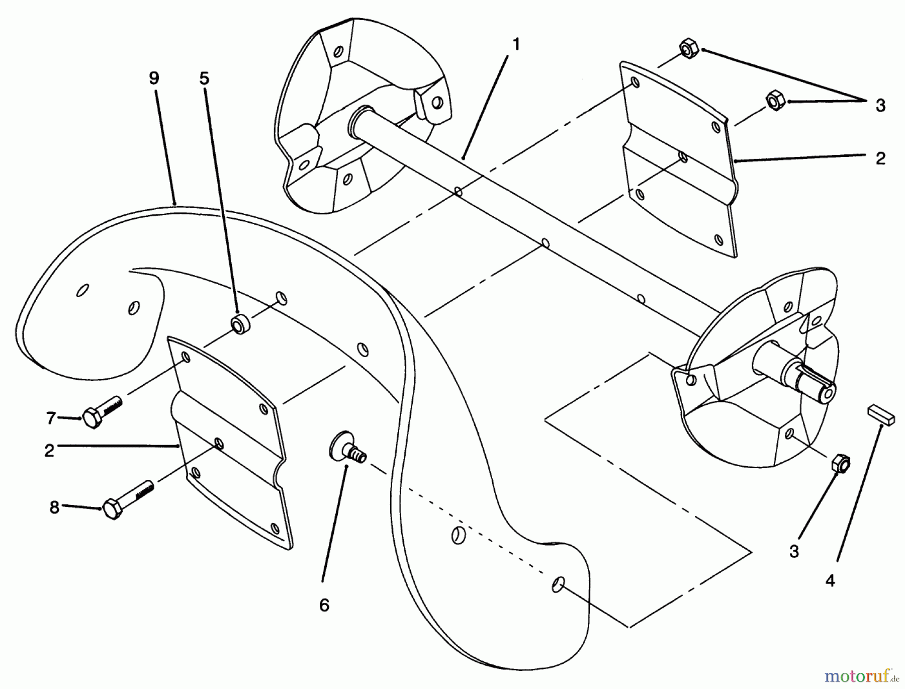  Toro Neu Snow Blowers/Snow Throwers Seite 1 38196 - Toro CCR 1000 Snowthrower, 1996 (6900001-6999999) ROTOR ASSEMBLY