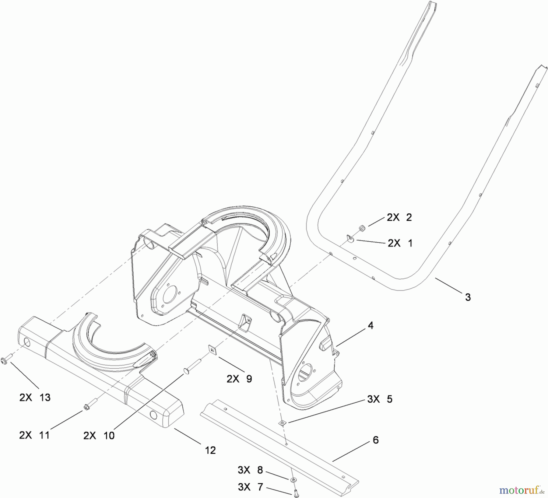  Toro Neu Snow Blowers/Snow Throwers Seite 1 38273 - Toro Powerlite Snowthrower, 2011 (311003001-311999999) AUGER HOUSING ASSEMBLY