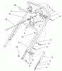 Toro 38430 (3000) - CCR 3000 Snowthrower, 1997 (7900001-7999999) Pièces détachées HANDLE ASSEMBLY