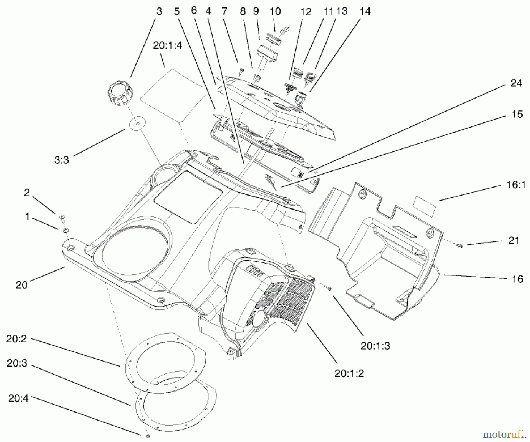  Toro Neu Snow Blowers/Snow Throwers Seite 1 38538 (3650) - Toro CCR 3650 GTS Snowthrower, 2003 (230000001-230999999) UPPER SHROUD AND CONTROL PANEL ASSEMBLY