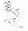 Toro 38560 (1028) - 1028 Power Shift Snowthrower, 2001 (210000001-210999999) Pièces détachées HEADLAMP ASSEMBLY NO. 54-9871 (ONLY ON: 38559)