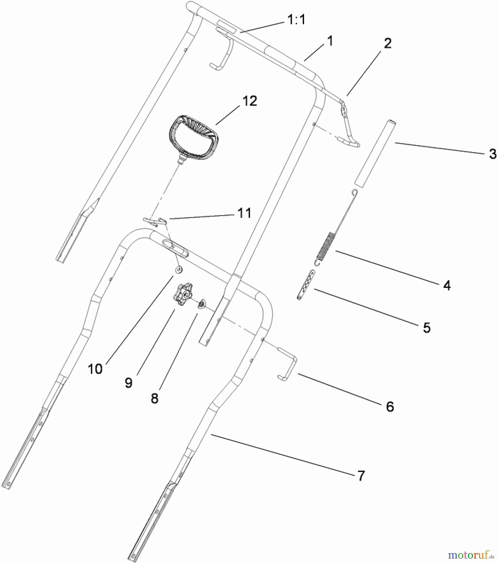  Toro Neu Snow Blowers/Snow Throwers Seite 1 38582 - Toro Power Clear Snowthrower, 2009 (290000001-290999999) HANDLE ASSEMBLY