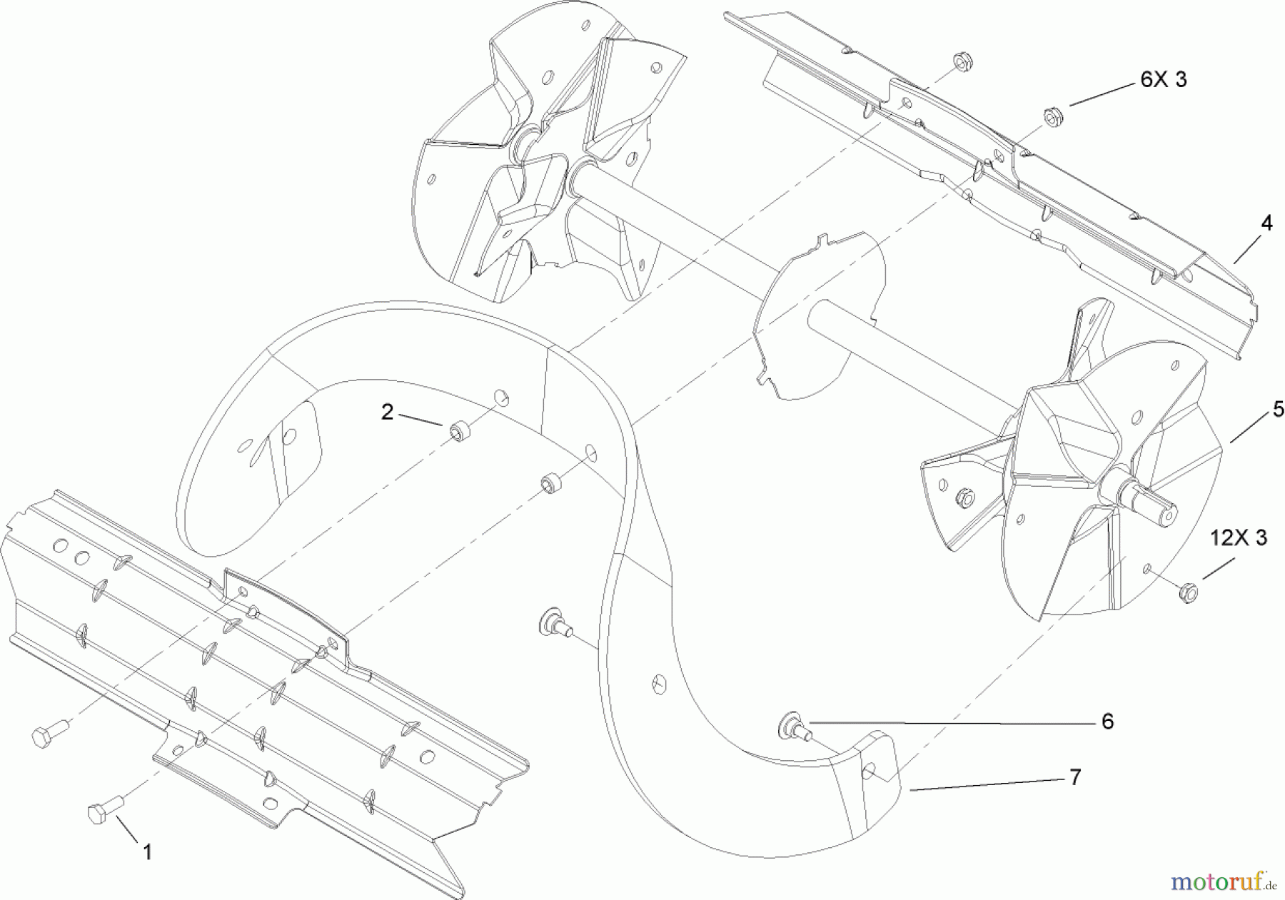  Toro Neu Snow Blowers/Snow Throwers Seite 1 38600 - Toro Snow Commander Snowthrower, 2007 (270000001-270999999) IMPELLER ASSEMBLY